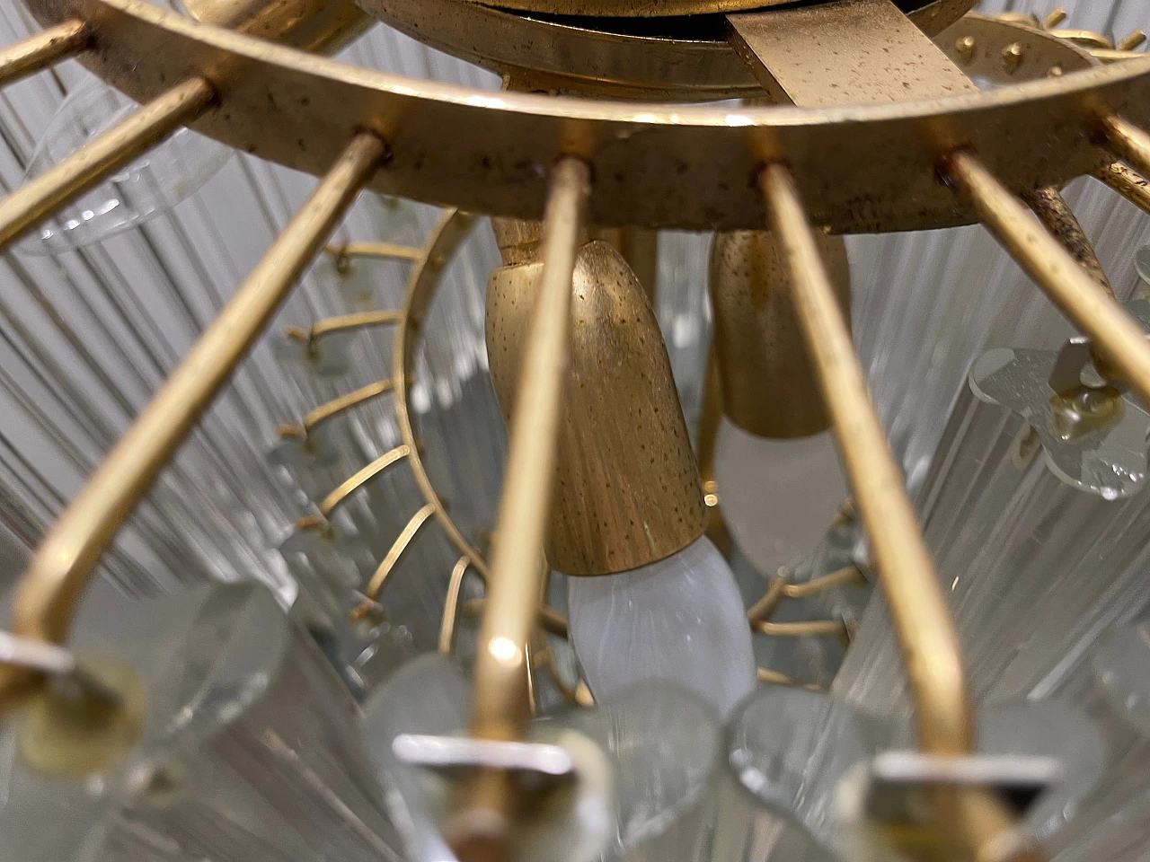 Large Murano Glass Trilobi Spiral Chandelier, 1970s 8