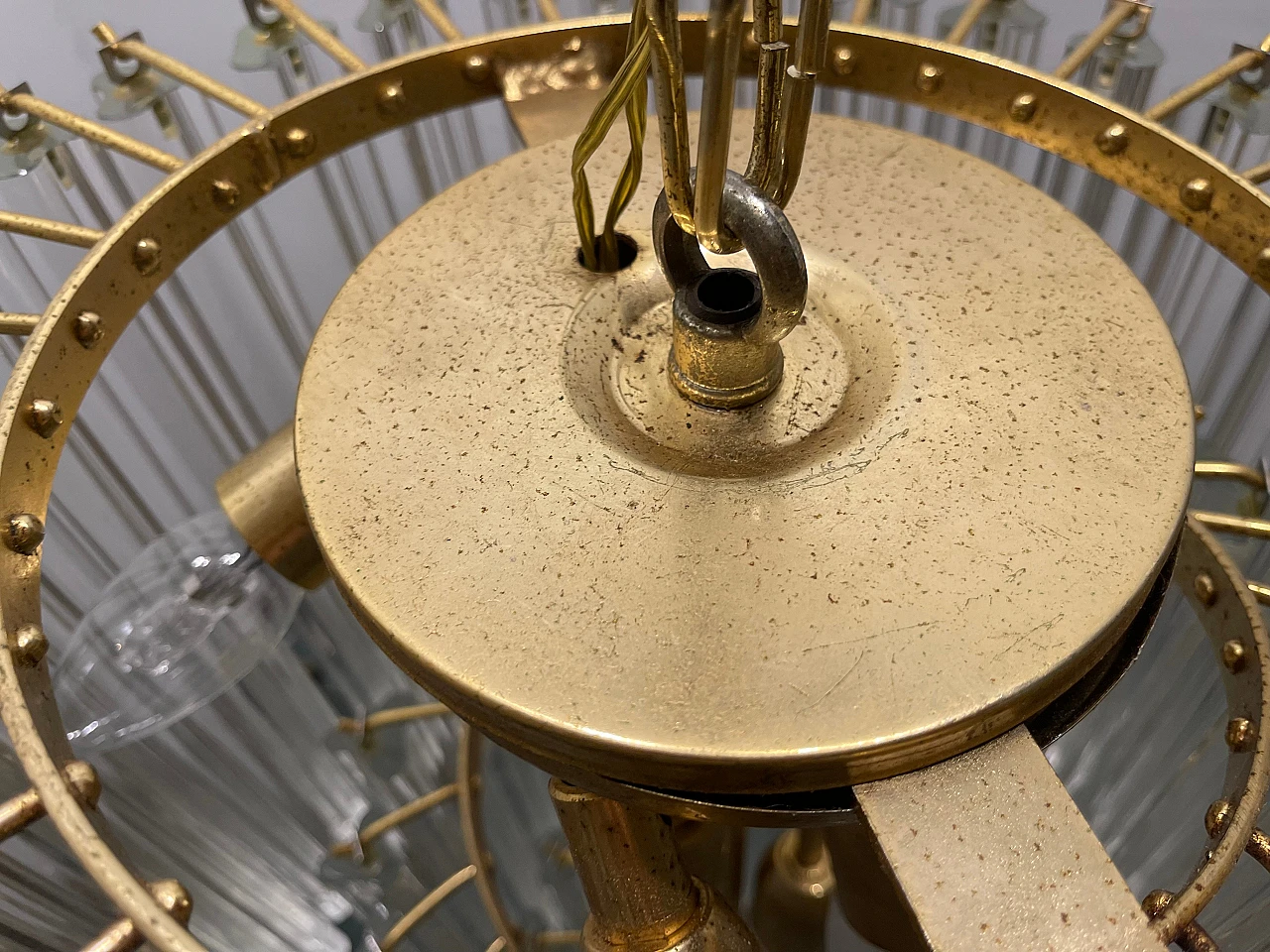 Large Murano Glass Trilobi Spiral Chandelier, 1970s 10