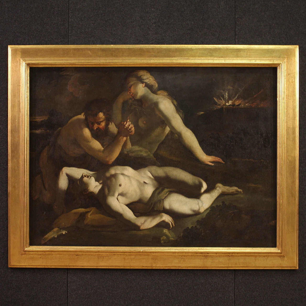 Grande coppia di dipinti italiani del XVII secolo 4