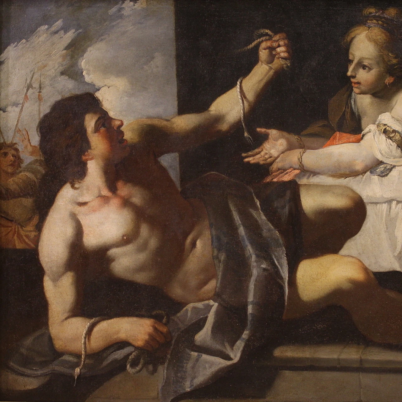 Grande coppia di dipinti italiani del XVII secolo 6