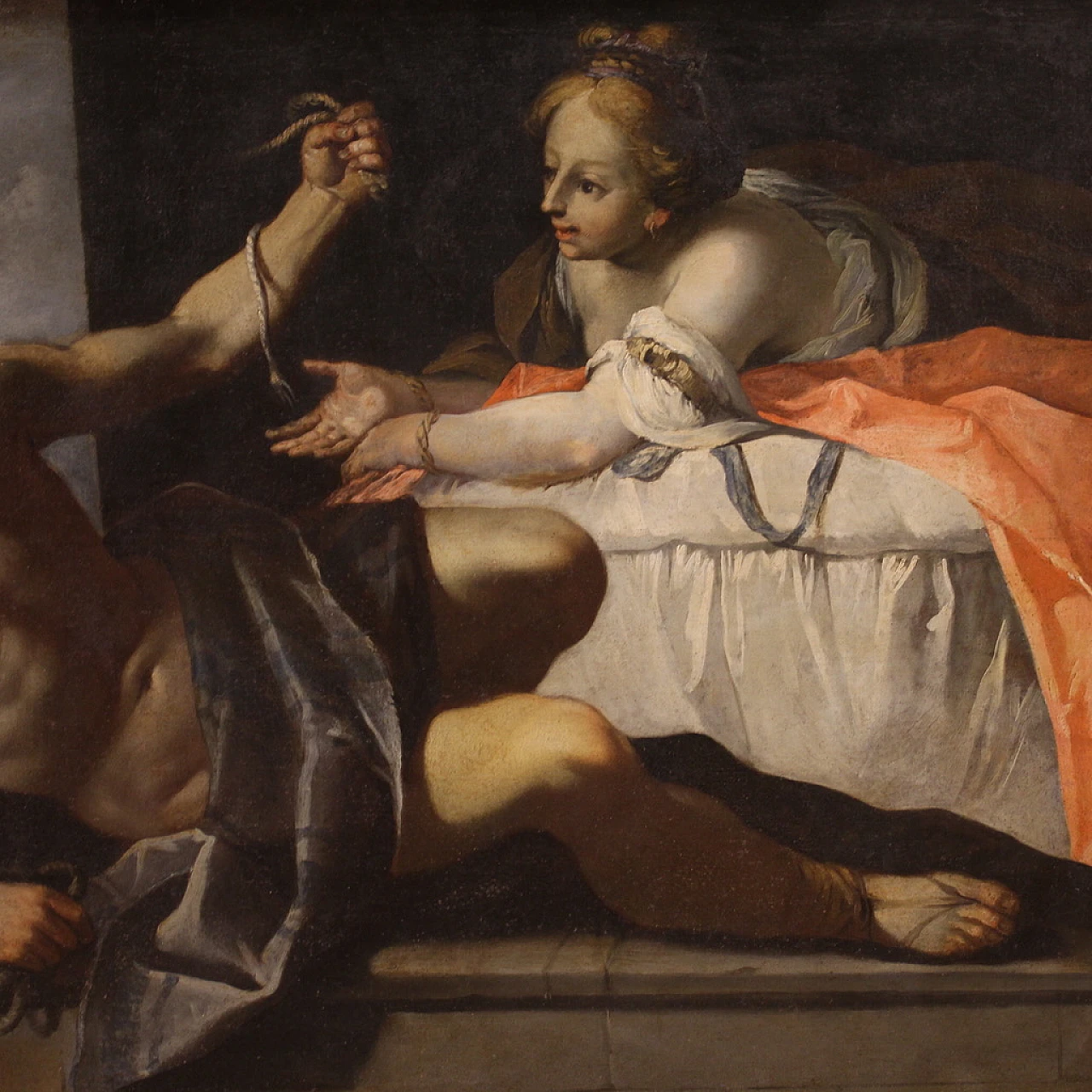 Grande coppia di dipinti italiani del XVII secolo 7