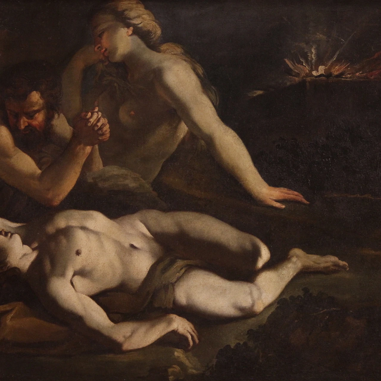 Grande coppia di dipinti italiani del XVII secolo 11