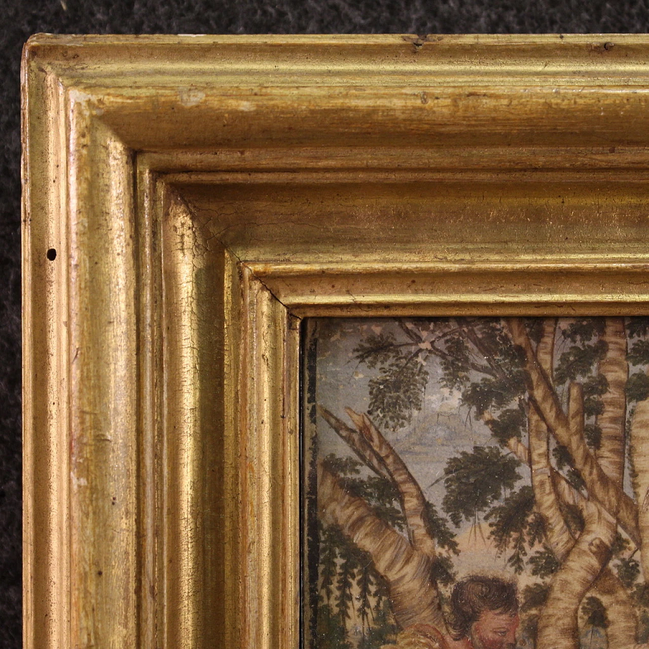 Rare religious painting on parchment from the 17th century 4