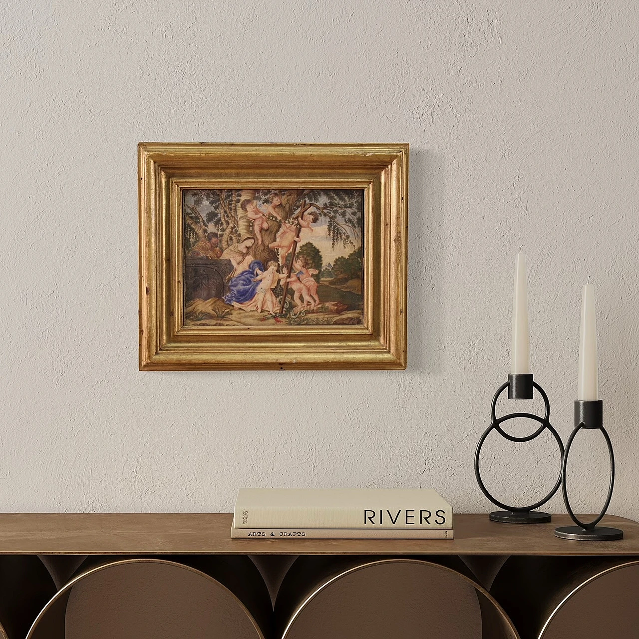 Rare religious painting on parchment from the 17th century 5