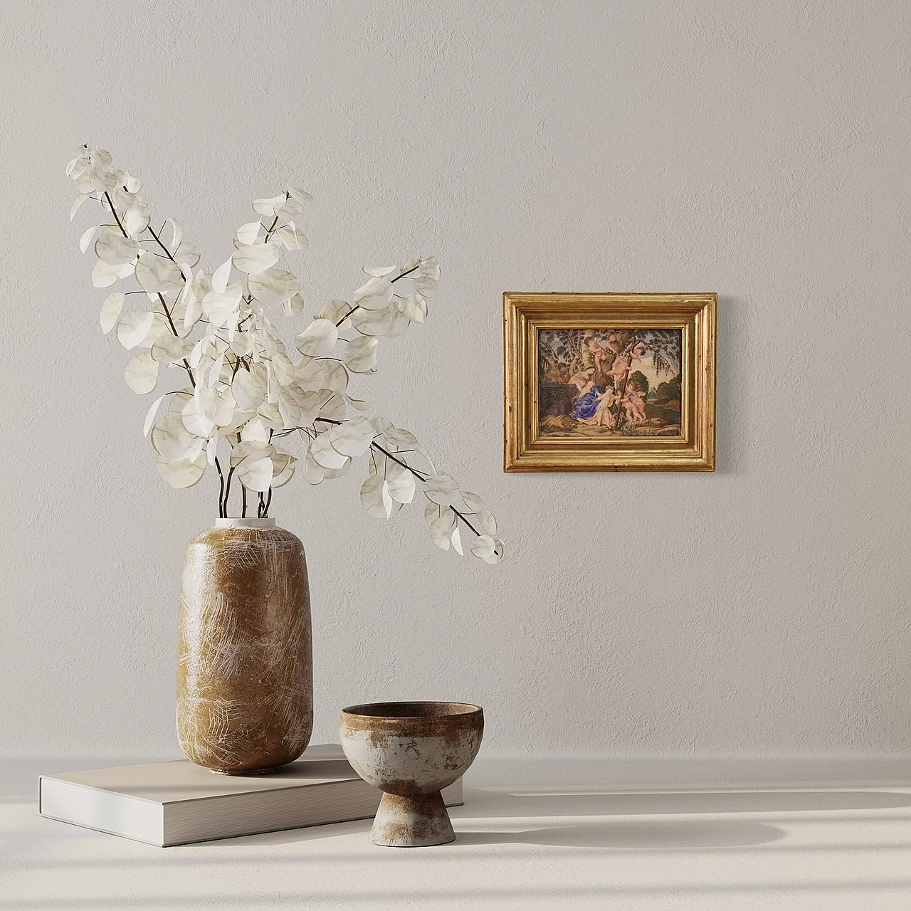 Rare religious painting on parchment from the 17th century 12