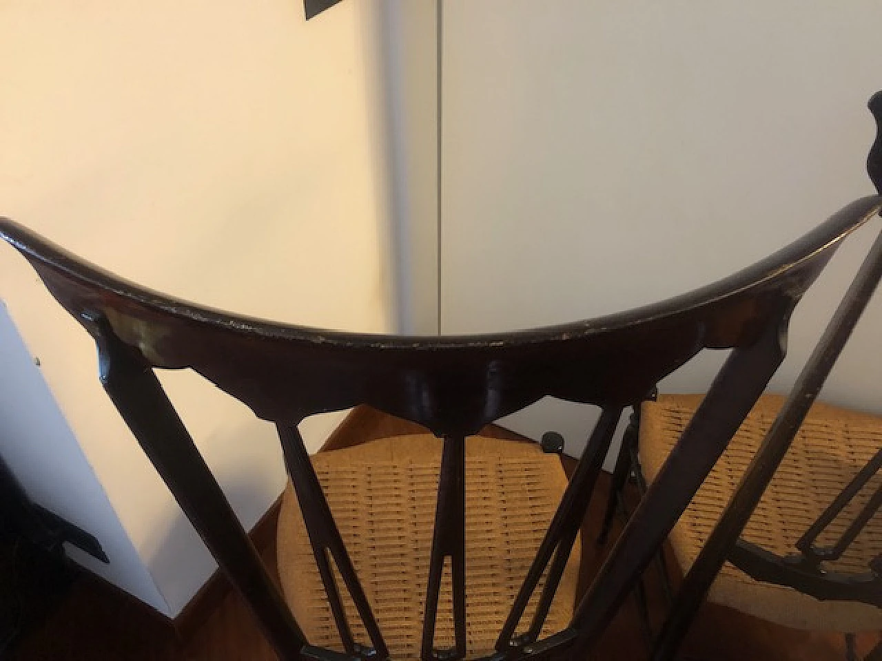 Coppia sedie Chiavarine schienale alto anni 50/60 3