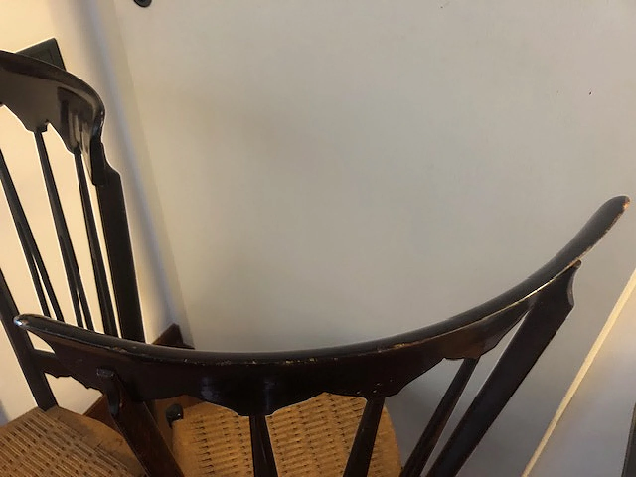 Coppia sedie Chiavarine schienale alto anni 50/60 4