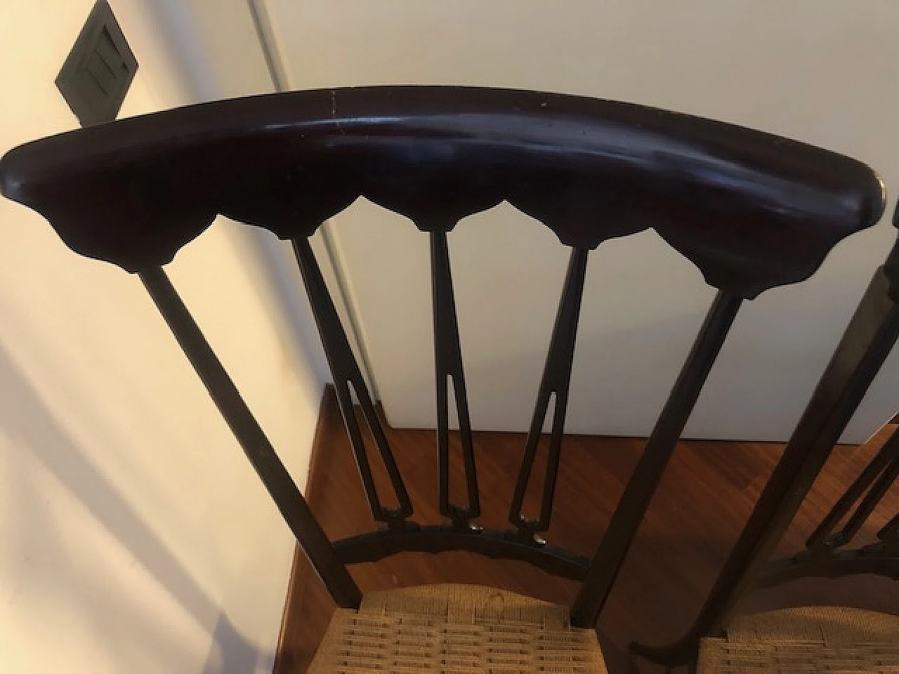 Coppia sedie Chiavarine schienale alto anni 50/60 6