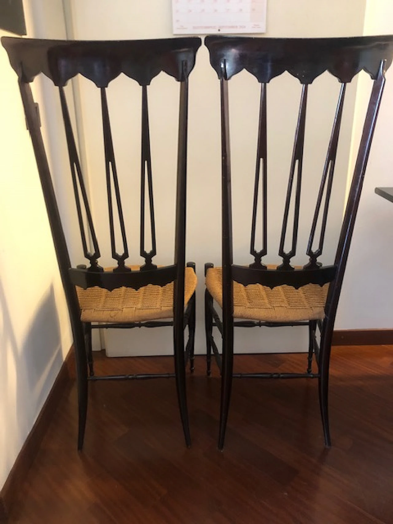 Coppia sedie Chiavarine schienale alto anni 50/60 7