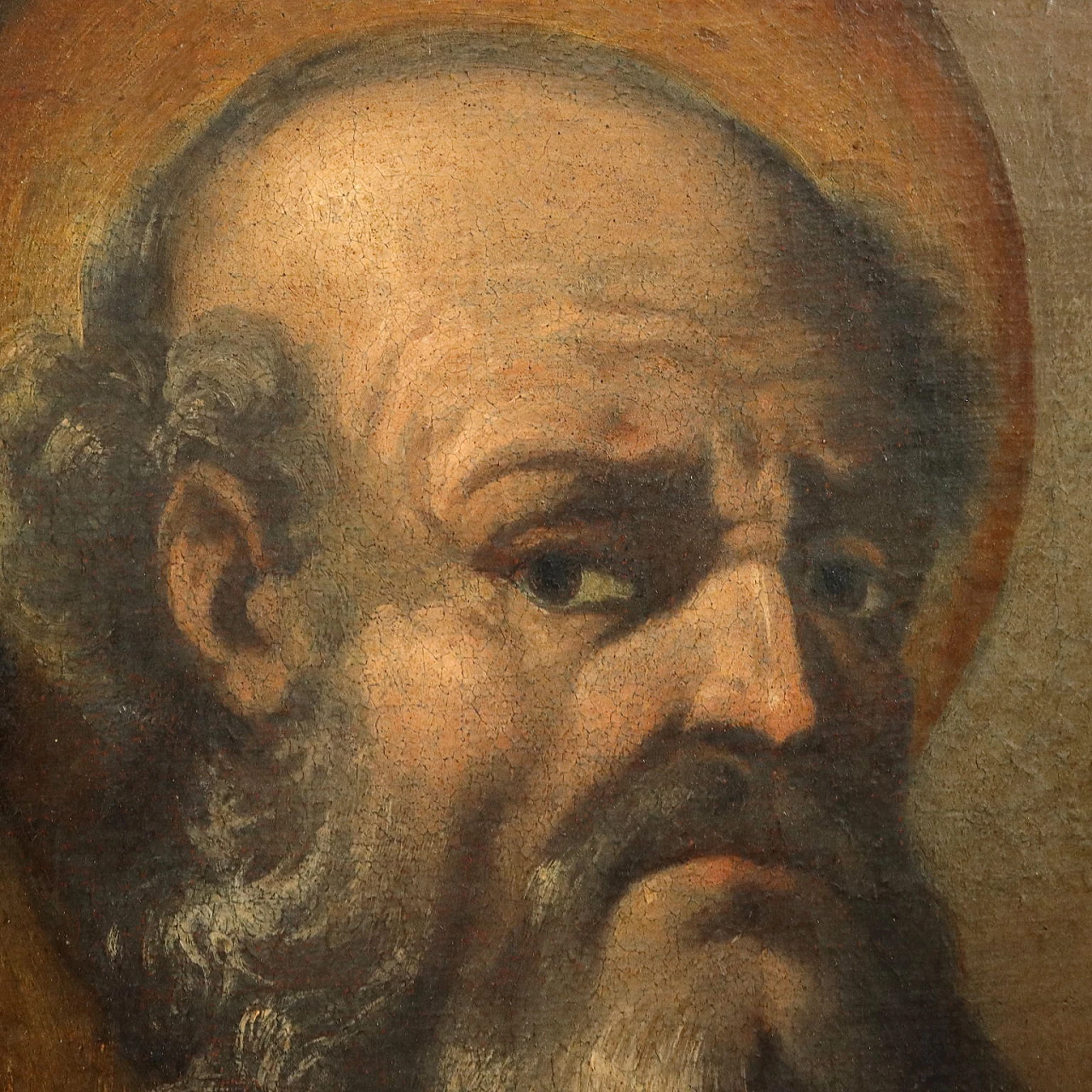 Volto di Santo, olio su tela, '600 3