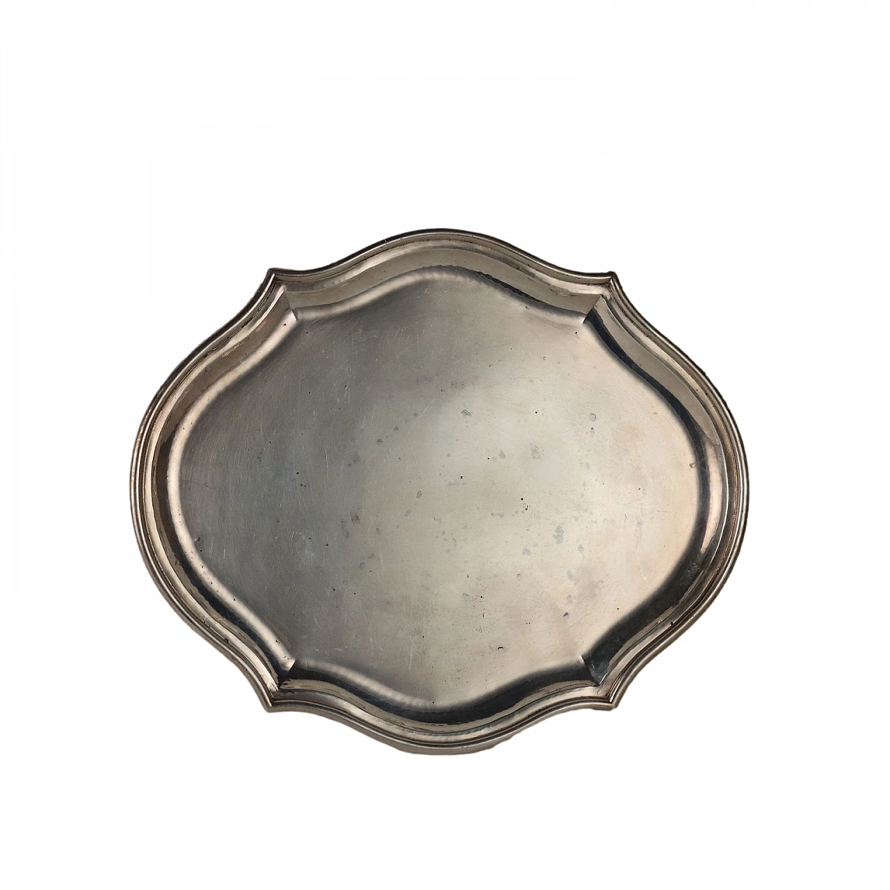 Shaped silver tray by Roberto Mugnai, 1970s 1