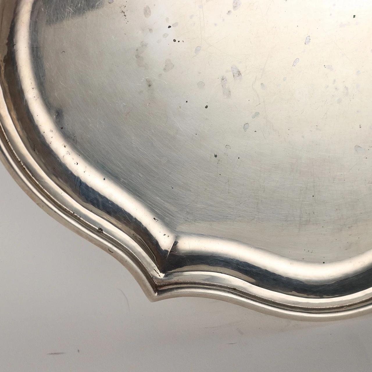 Shaped silver tray by Roberto Mugnai, 1970s 4