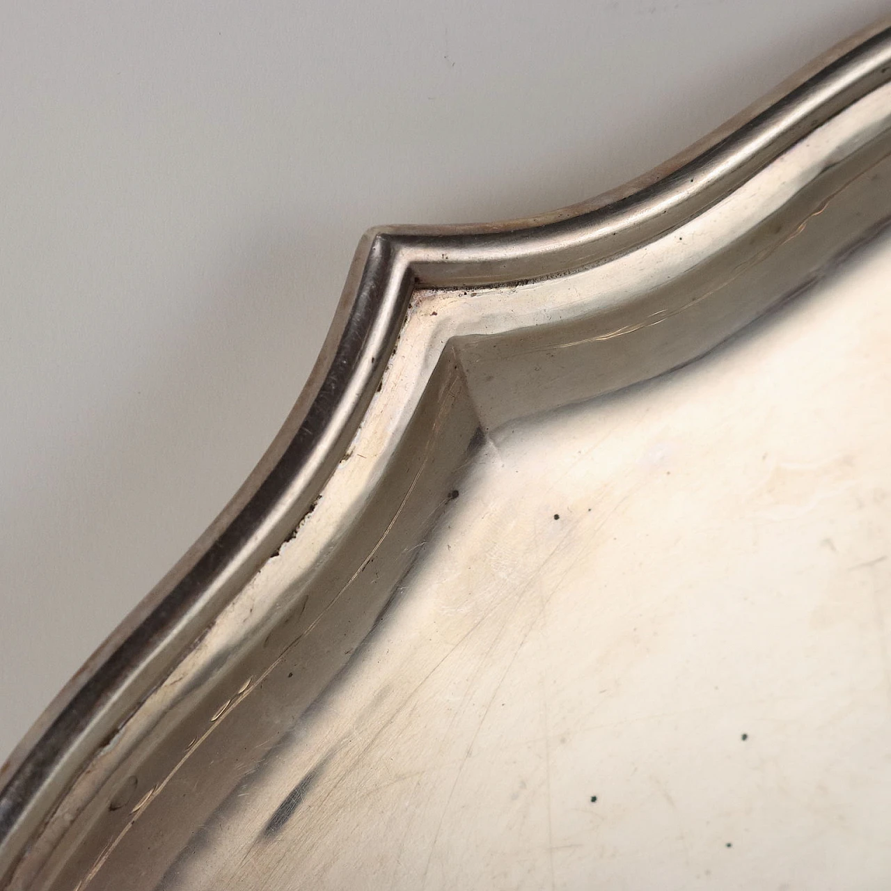 Shaped silver tray by Roberto Mugnai, 1970s 5