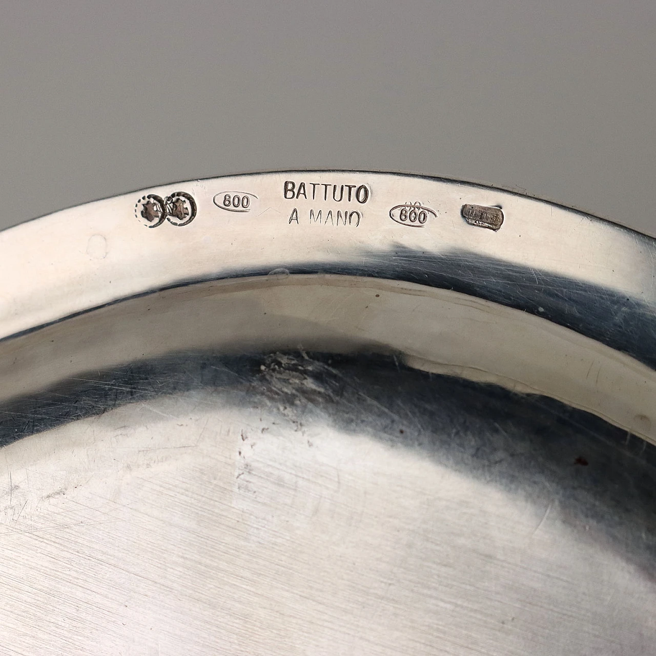 Shaped silver tray by Roberto Mugnai, 1970s 7