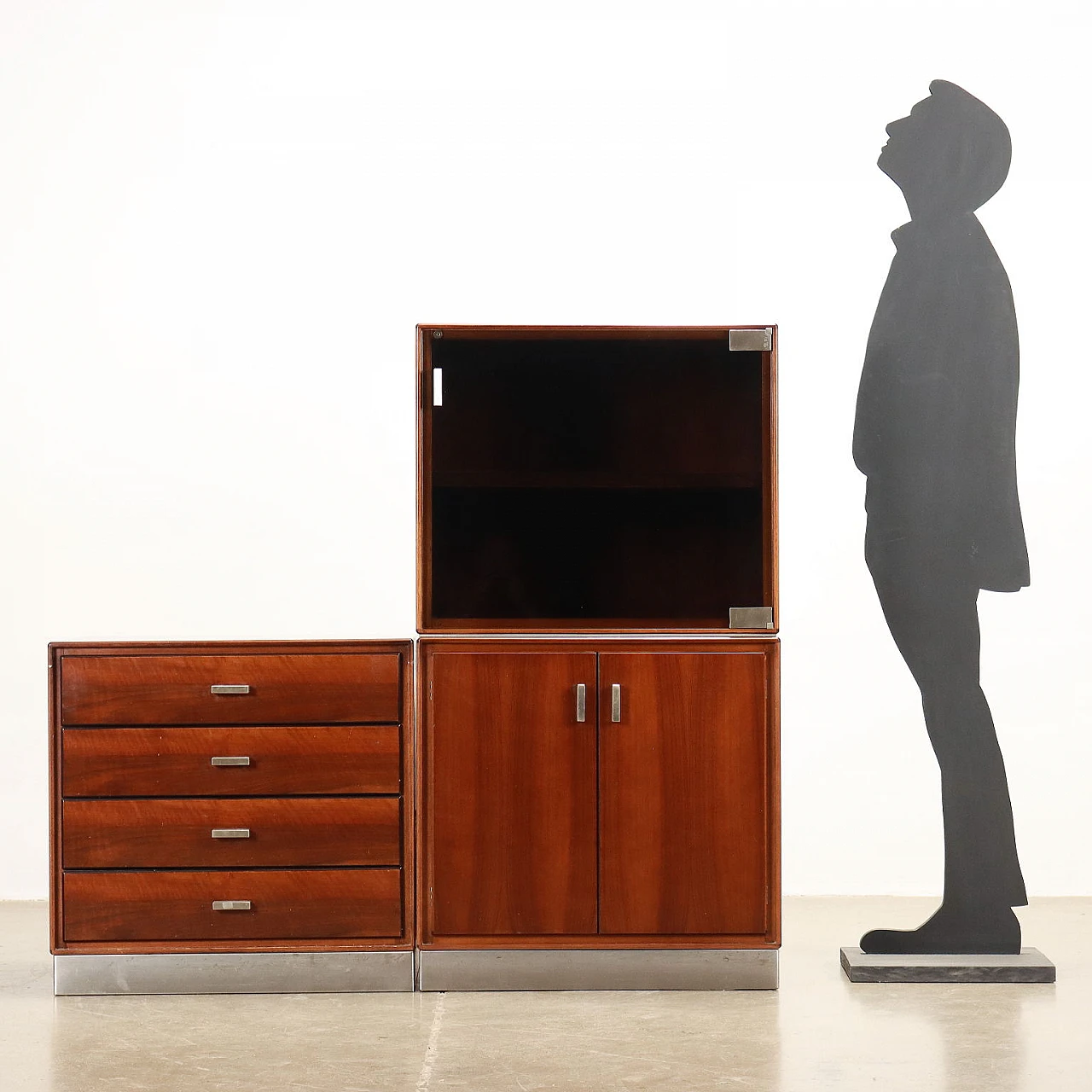 Living room cabinet in walnut veneer by Formanova, 1970s 2