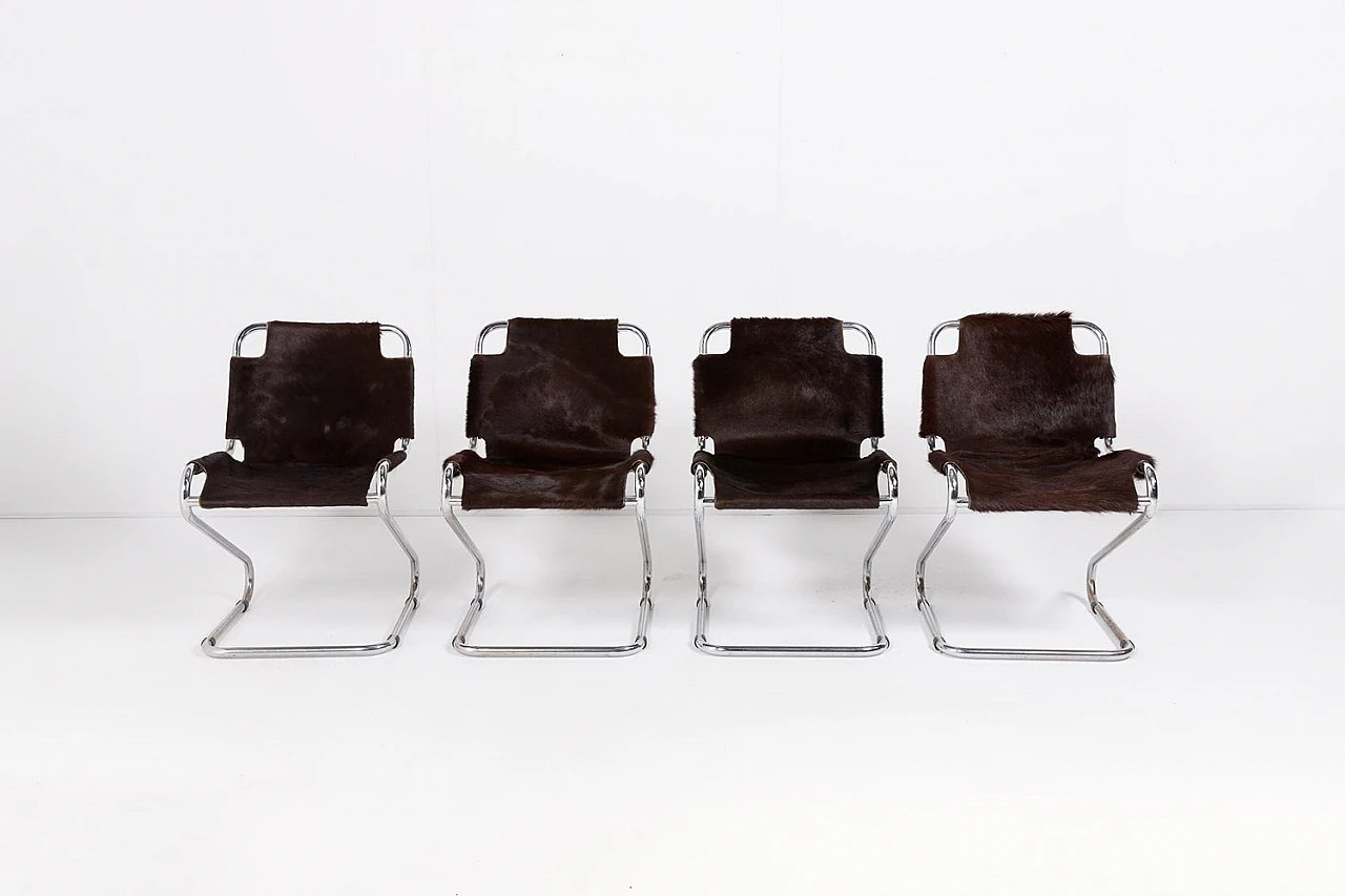 Italian Modern Chairs, 1970s, Set of 4 1