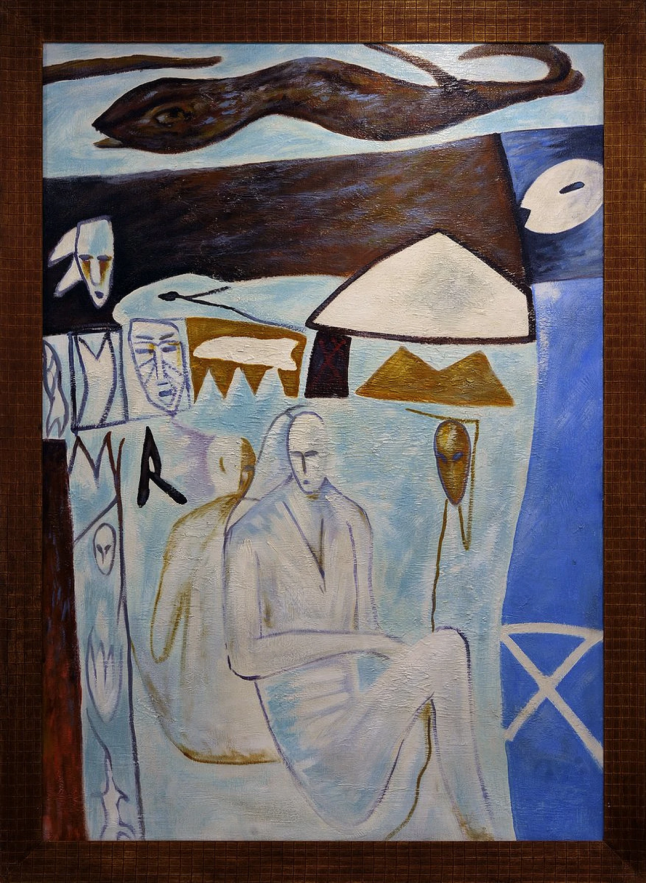 After Mimmo Paladino, composizione, olio su tela, 1980 1