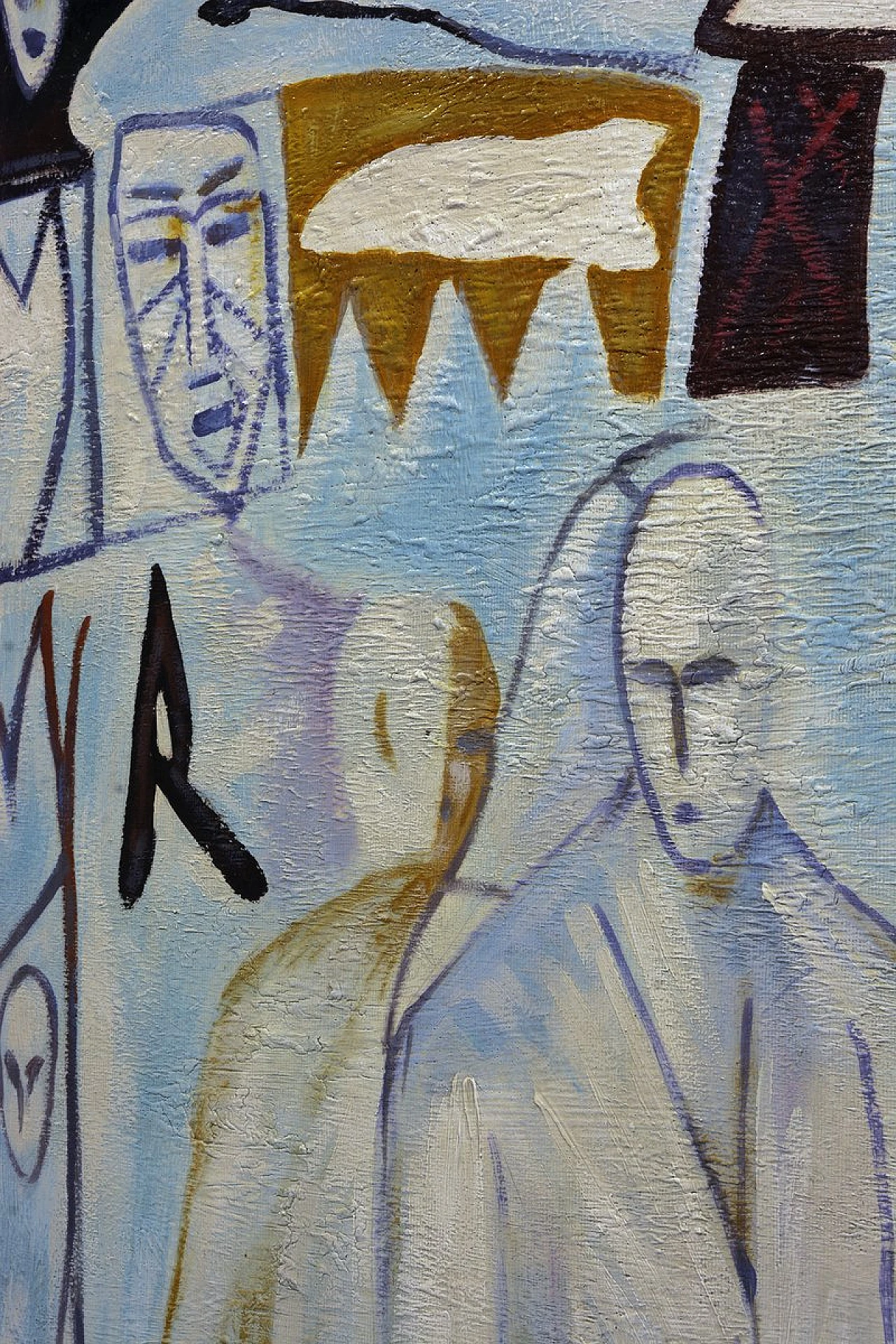 After Mimmo Paladino, composizione, olio su tela, 1980 3