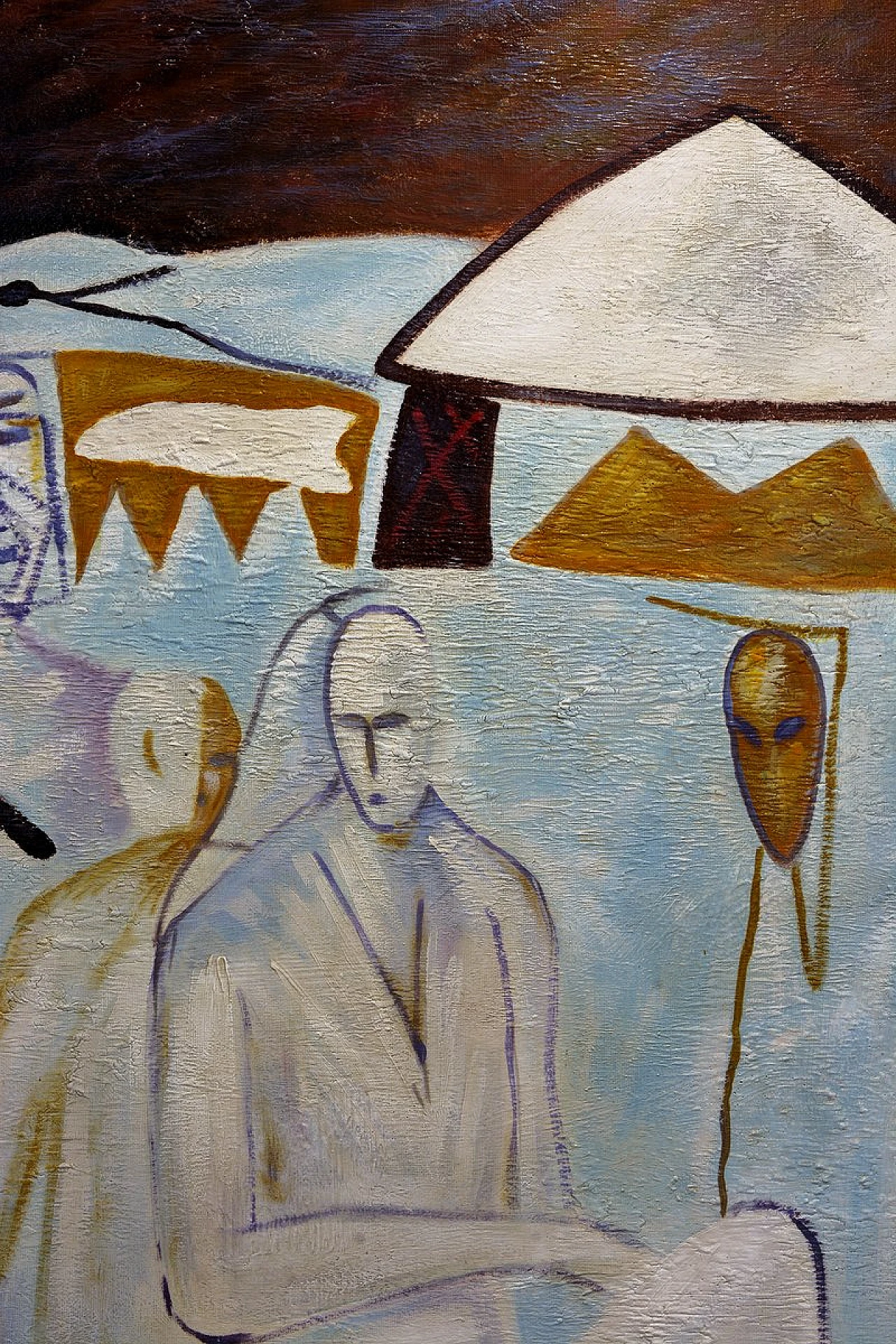 After Mimmo Paladino, composizione, olio su tela, 1980 4