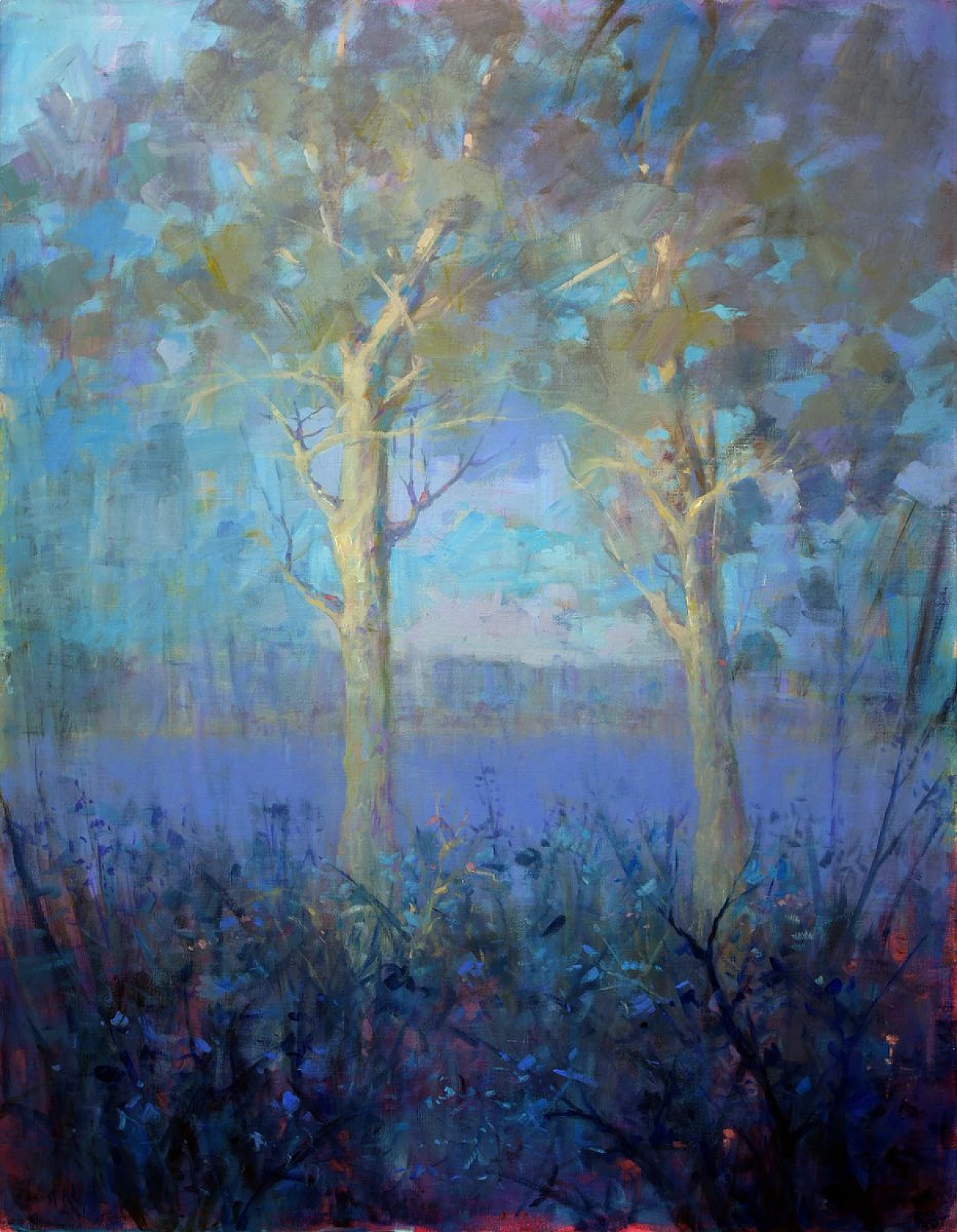 Alfonso Pragliola, Blue Metamorphosis, Olio su tela, 2021 1