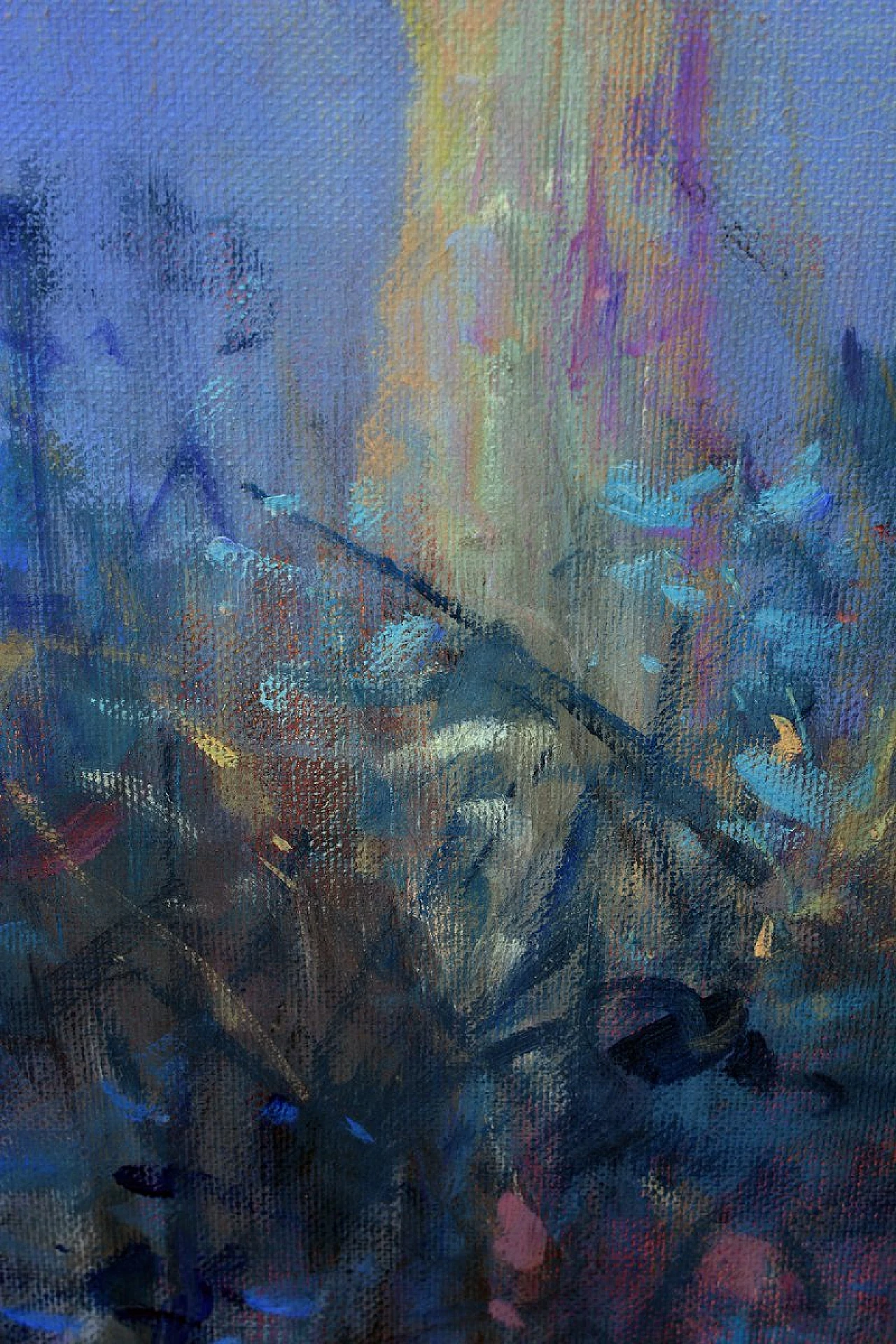 Alfonso Pragliola, Blue Metamorphosis, Olio su tela, 2021 3