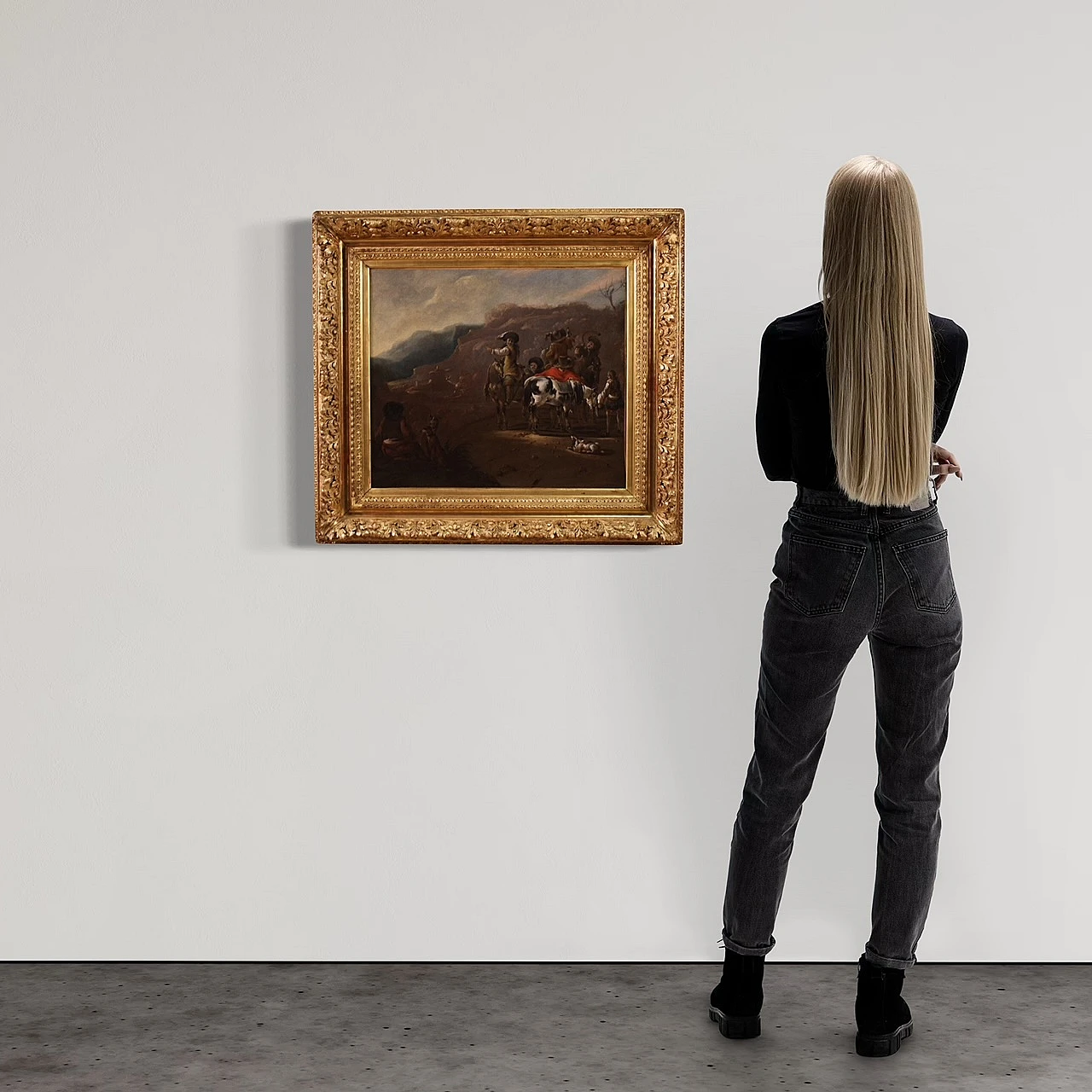 Flemish painting from the 17th century, hunting scene 2