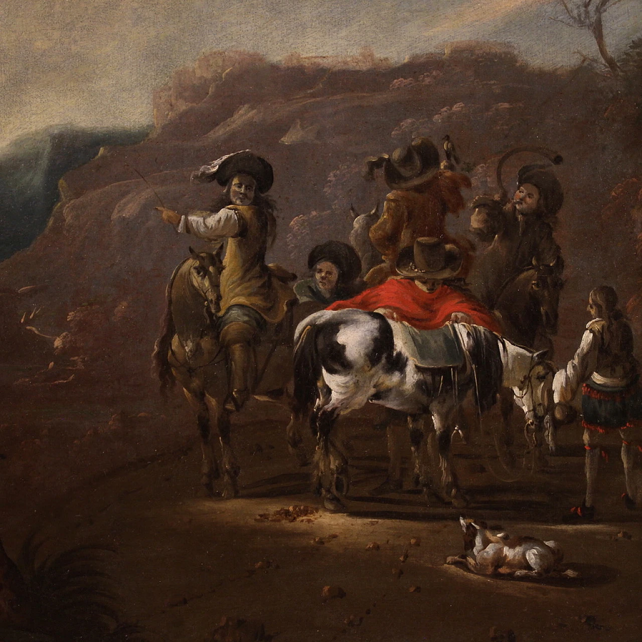 Flemish painting from the 17th century, hunting scene 3