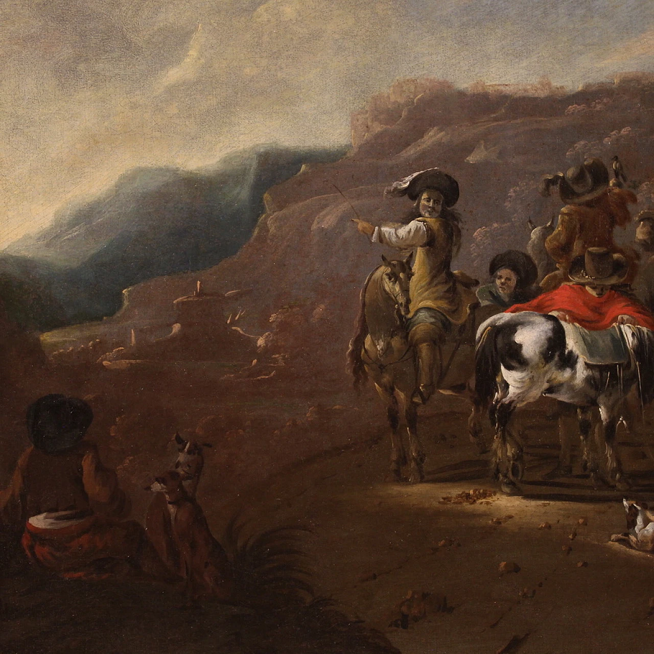 Flemish painting from the 17th century, hunting scene 4