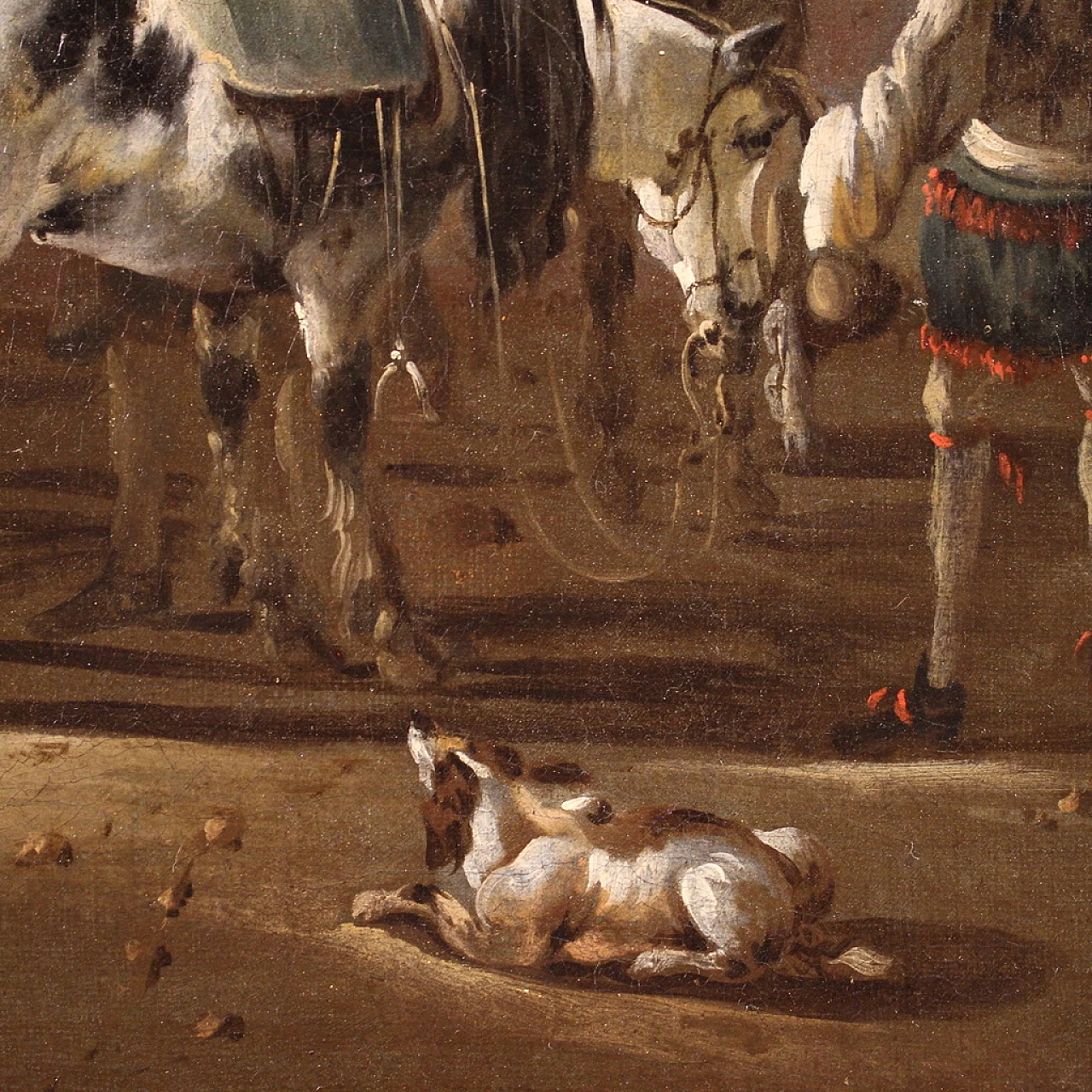 Flemish painting from the 17th century, hunting scene 8