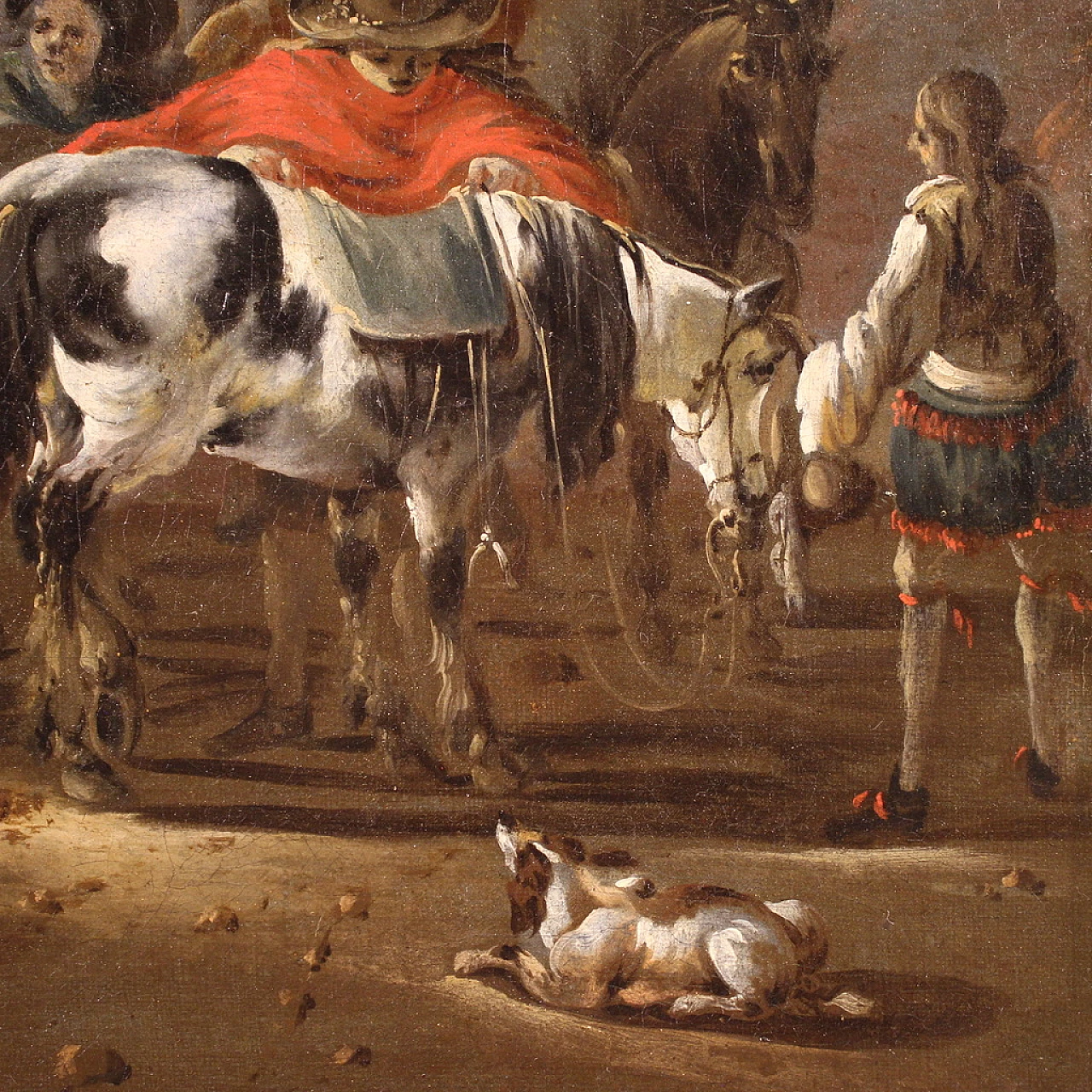 Flemish painting from the 17th century, hunting scene 11