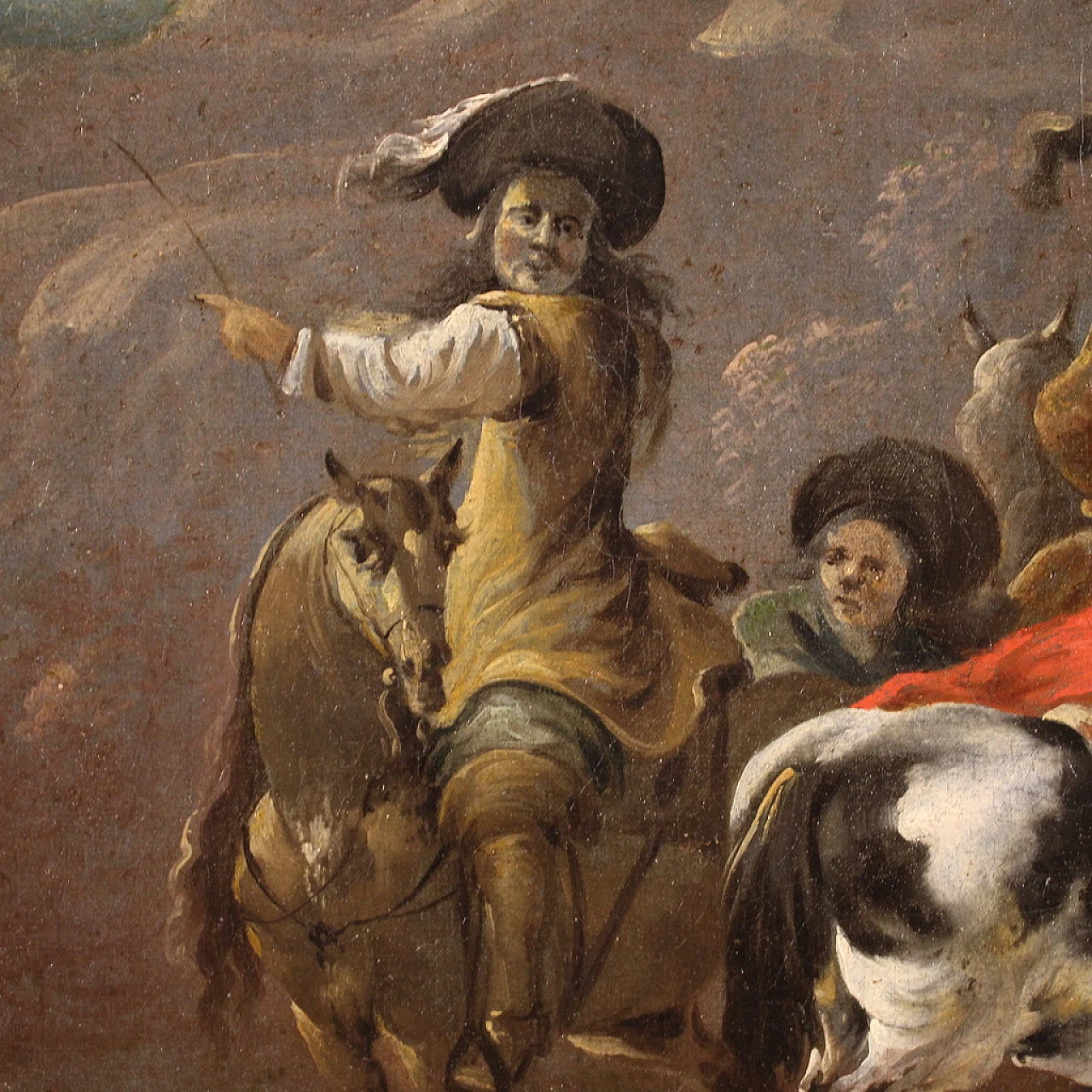 Flemish painting from the 17th century, hunting scene 12