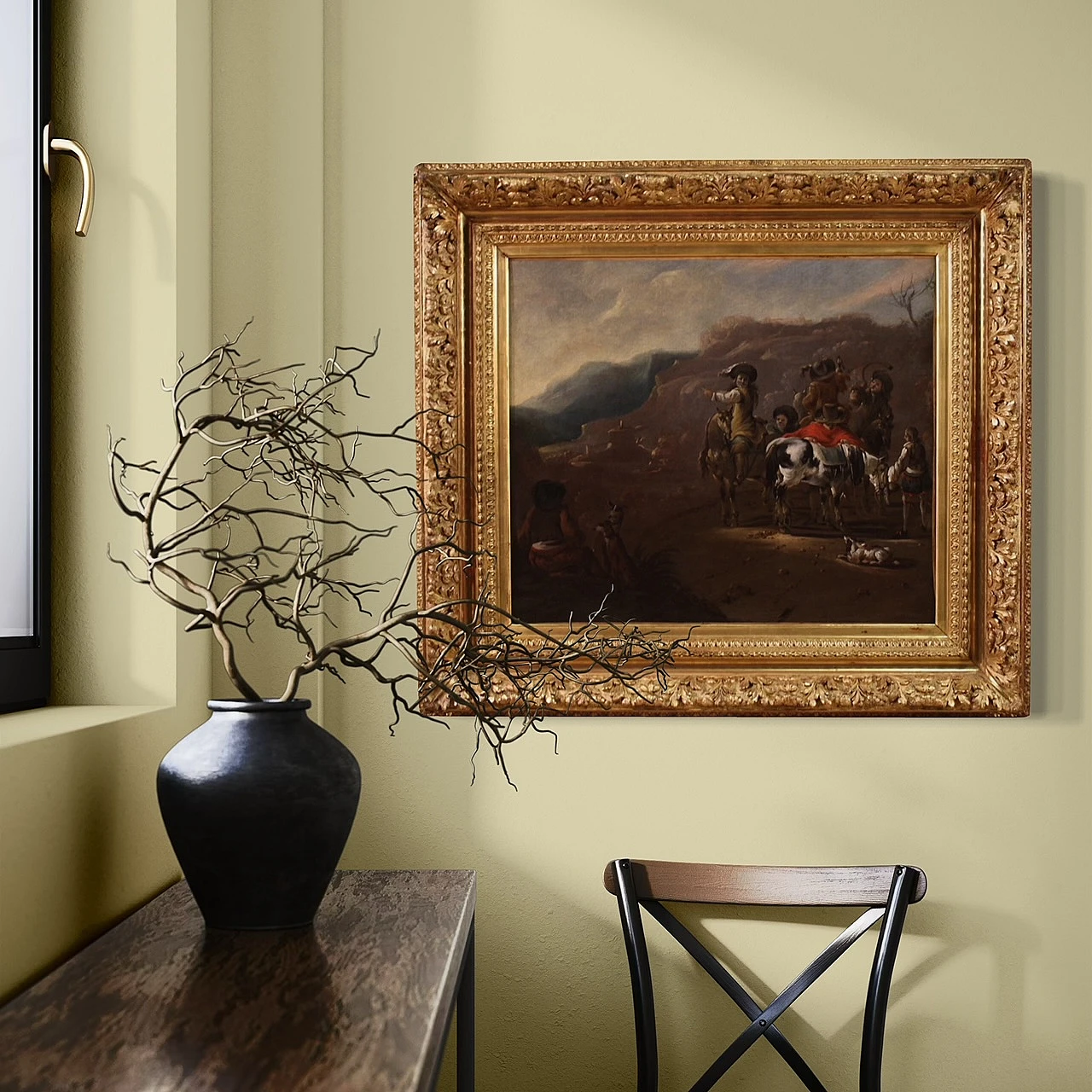 Flemish painting from the 17th century, hunting scene 13