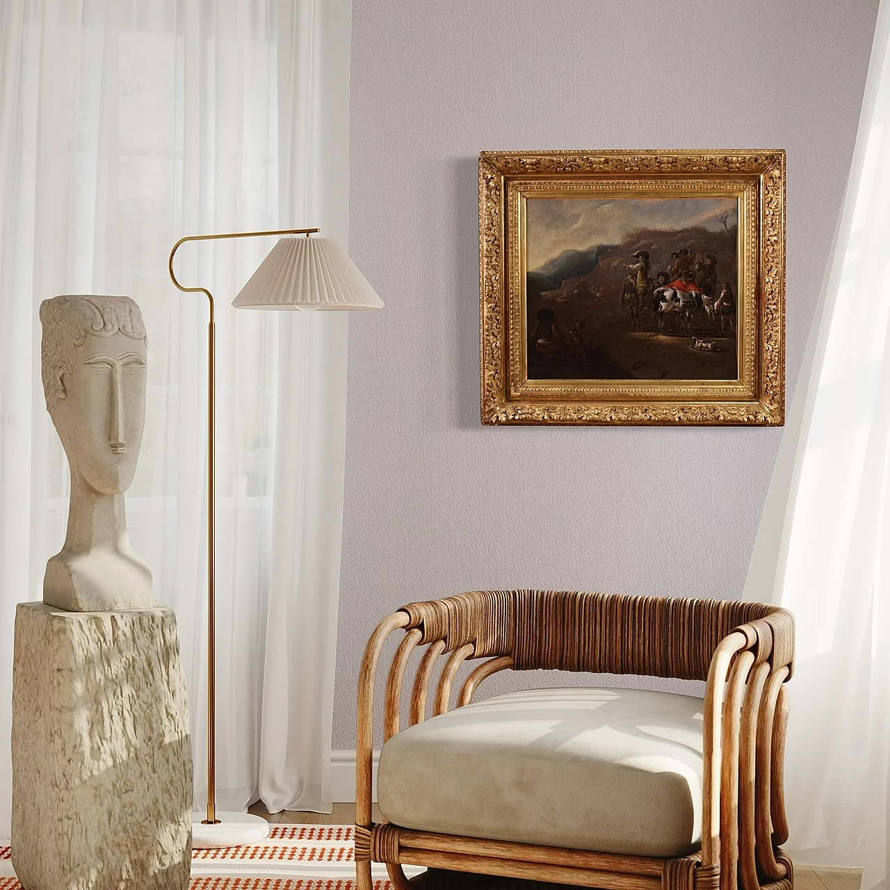 Flemish painting from the 17th century, hunting scene 15