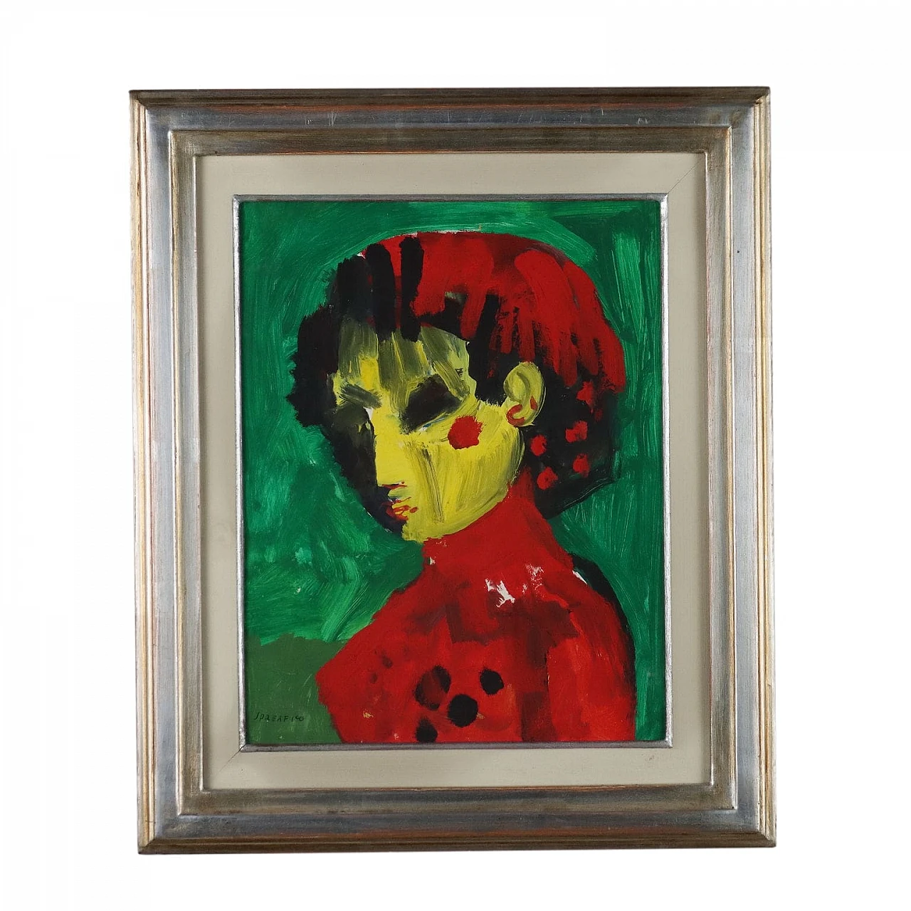 Edoardo Spreafico, Testa di giovanetta, olio su tela, 1972 1