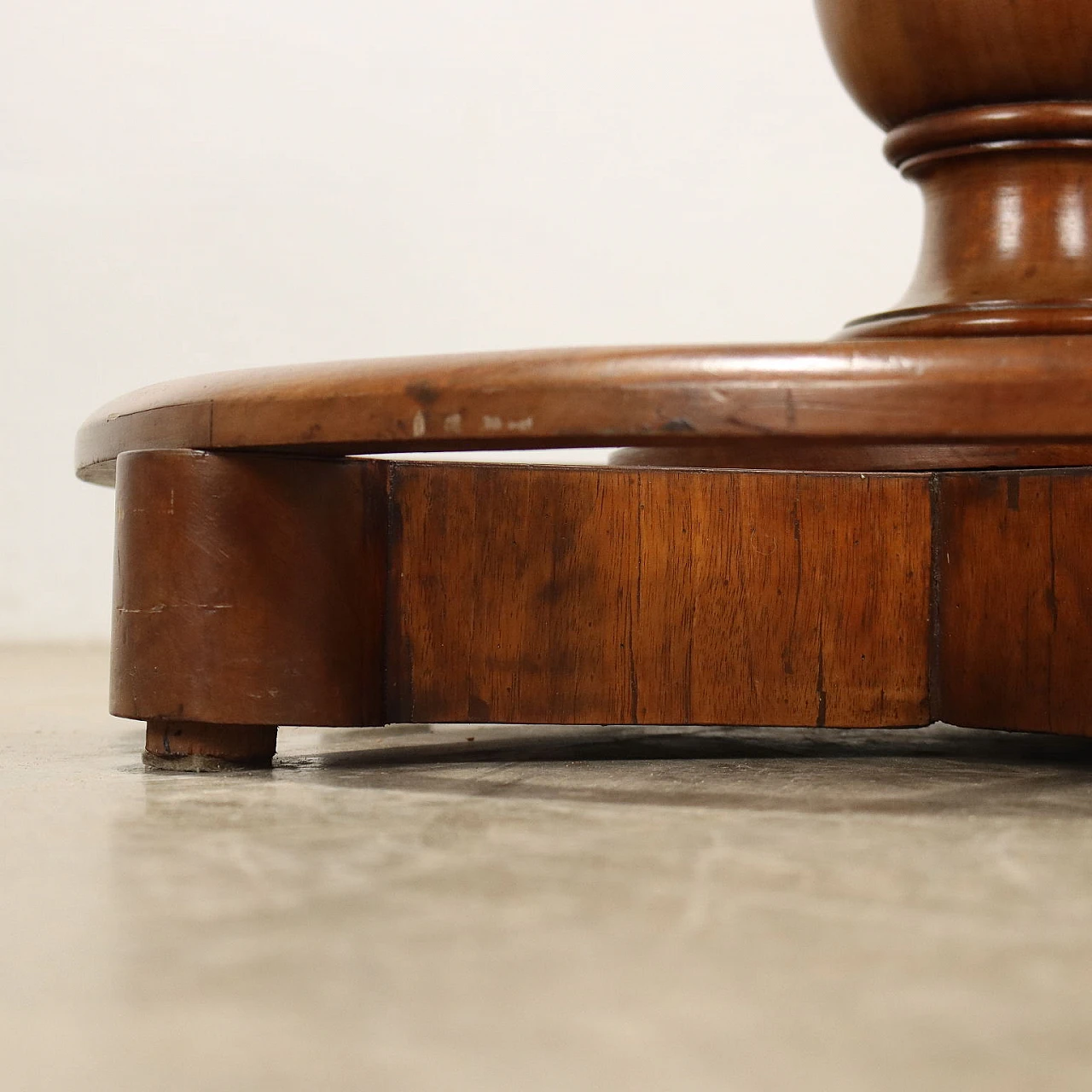 Tavolino Restaurazione in noce con piano in marmo grigio, '800 7