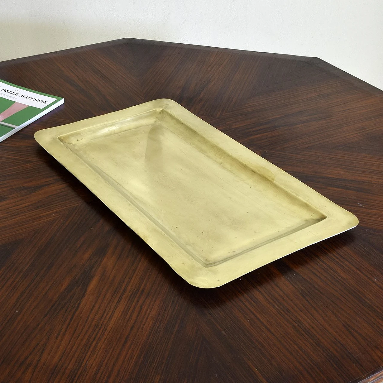 Rectangular brass tray, 1960s 4