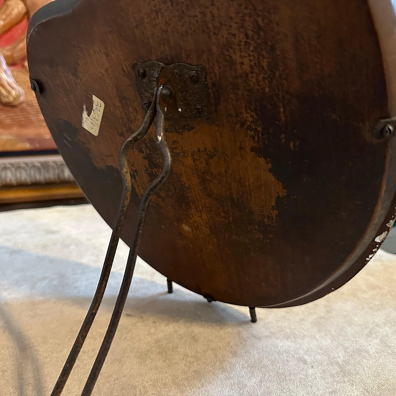 Wood and glass palette table mirror By L. Fontana, 1930s 6