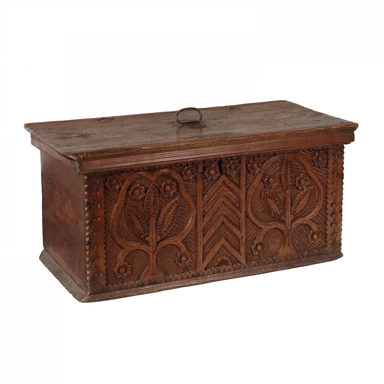 Cassetta tardo Rinascimentale in pino cembro e acero, inizio '600 1