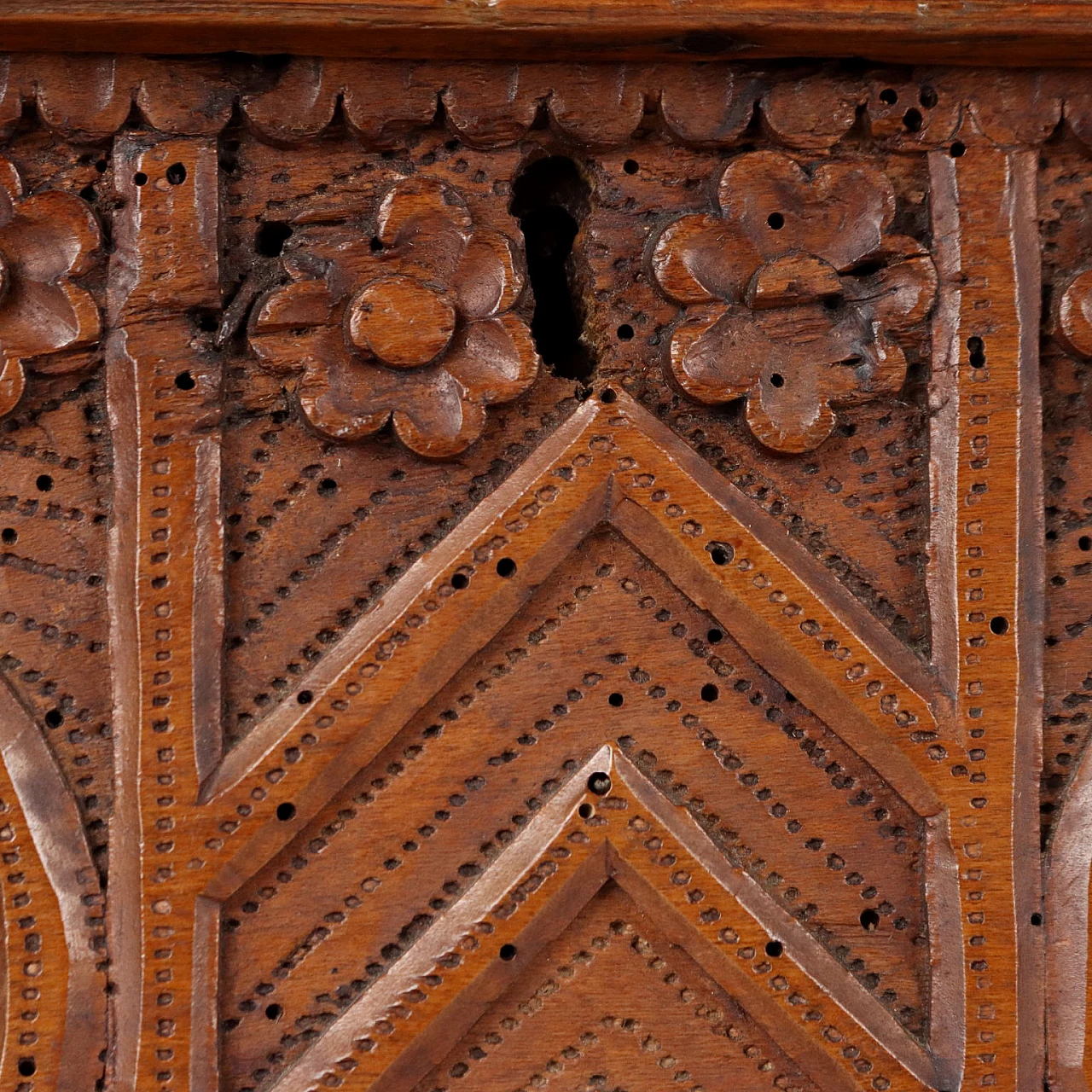 Cassetta tardo Rinascimentale in pino cembro e acero, inizio '600 5