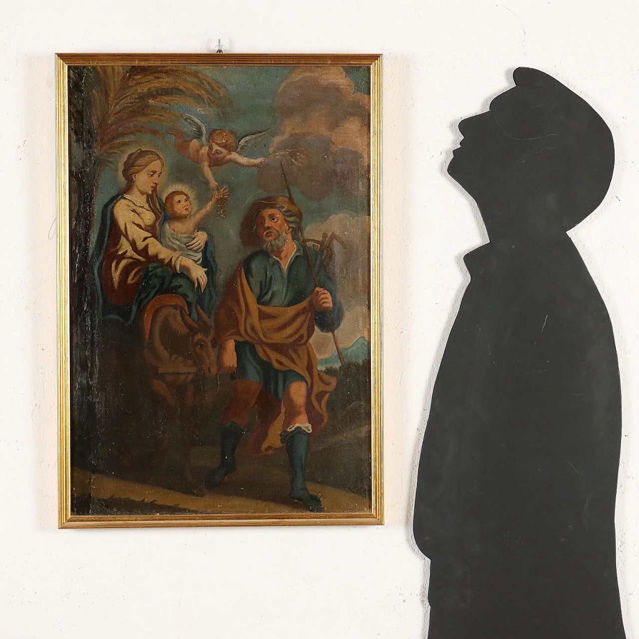 The flight into Egypt, oil on canvas, 18th century 2