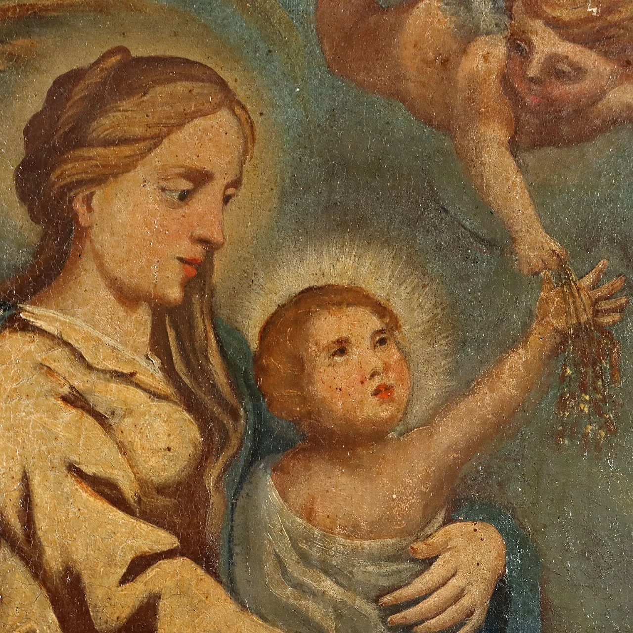 The flight into Egypt, oil on canvas, 18th century 4