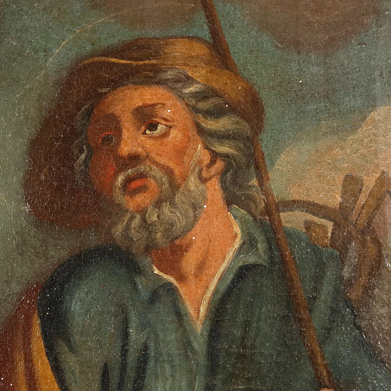 The flight into Egypt, oil on canvas, 18th century 5