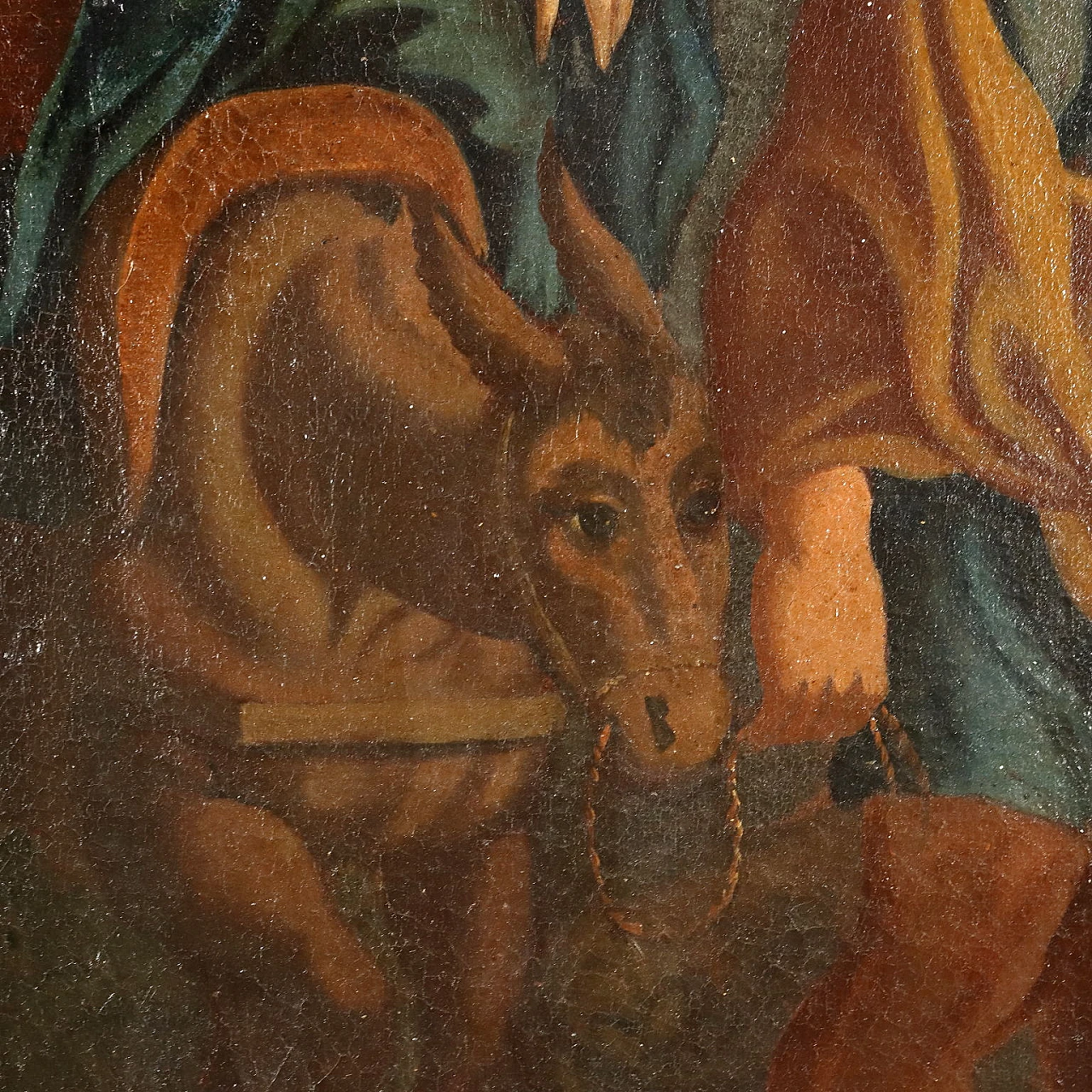 The flight into Egypt, oil on canvas, 18th century 6