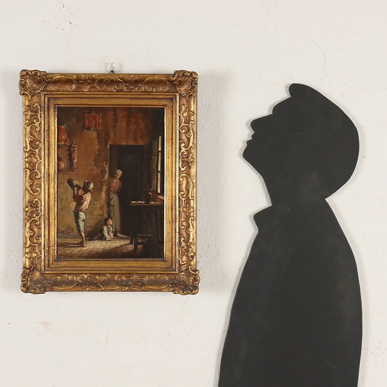 Elena Nobili, Scena familiare, olio su tela, '800 2