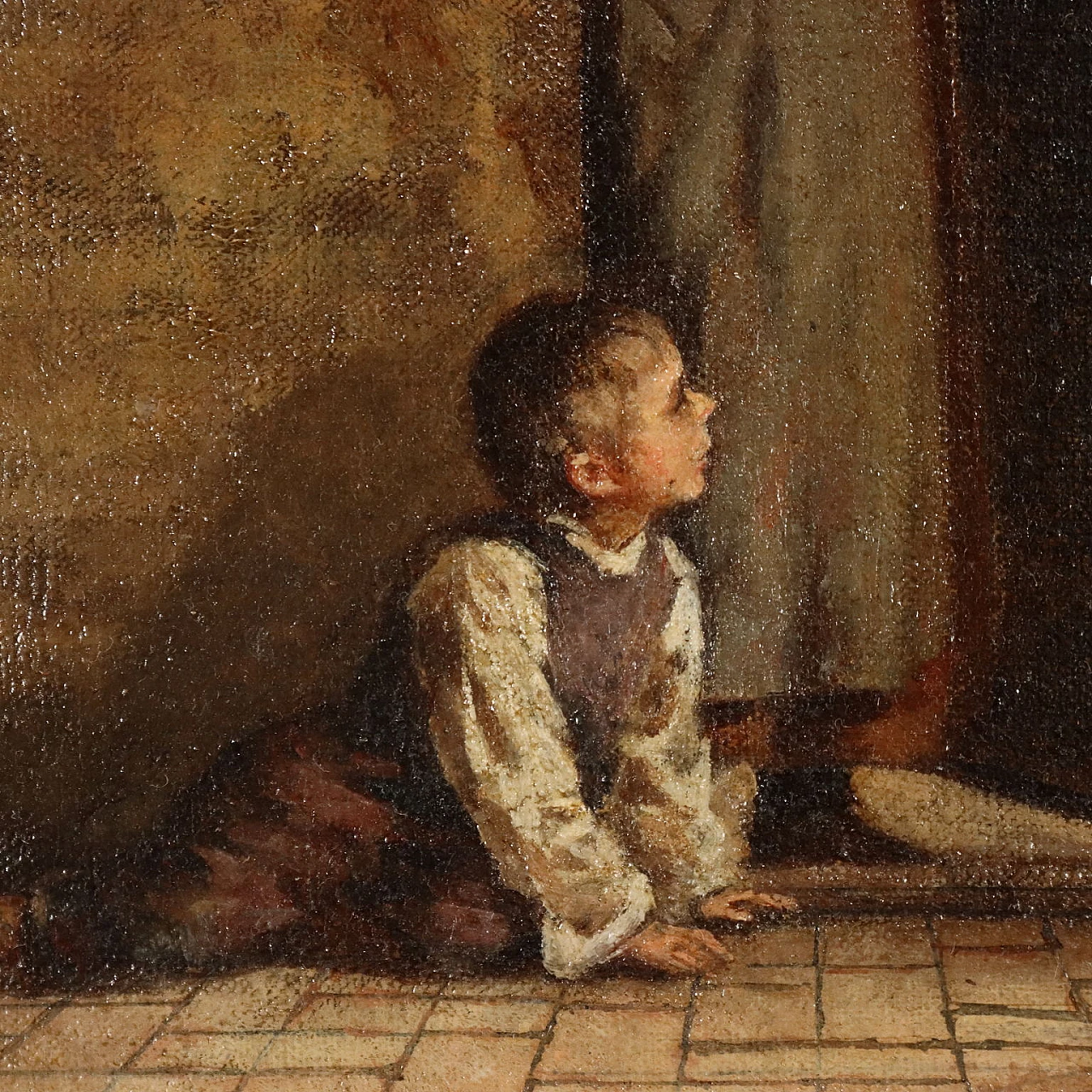 Elena Nobili, Scena familiare, olio su tela, '800 4