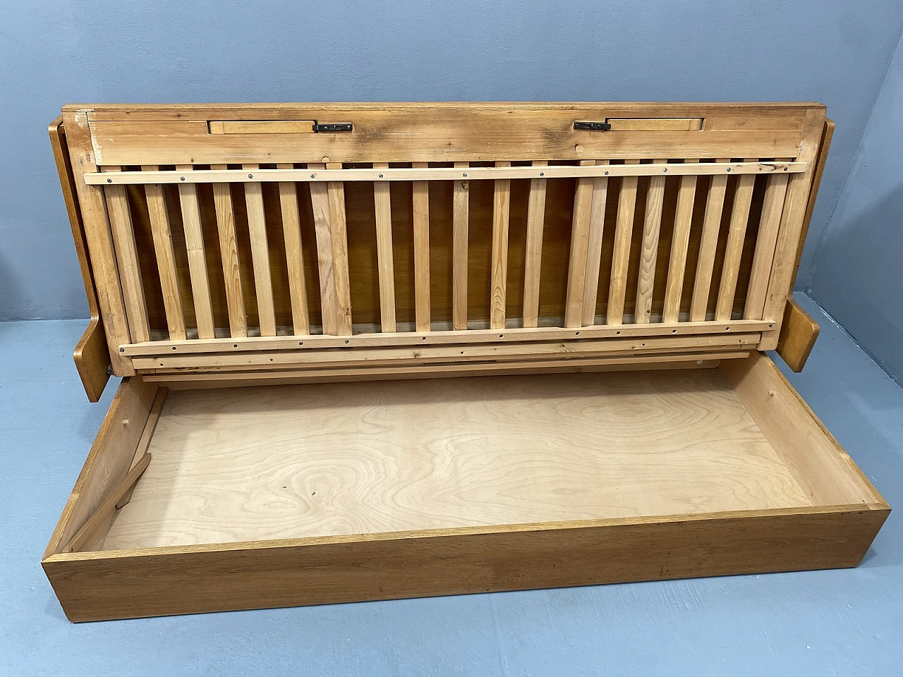 Divano letto pieghevole Mid Century, anni '60, Cecoslovacchia 6