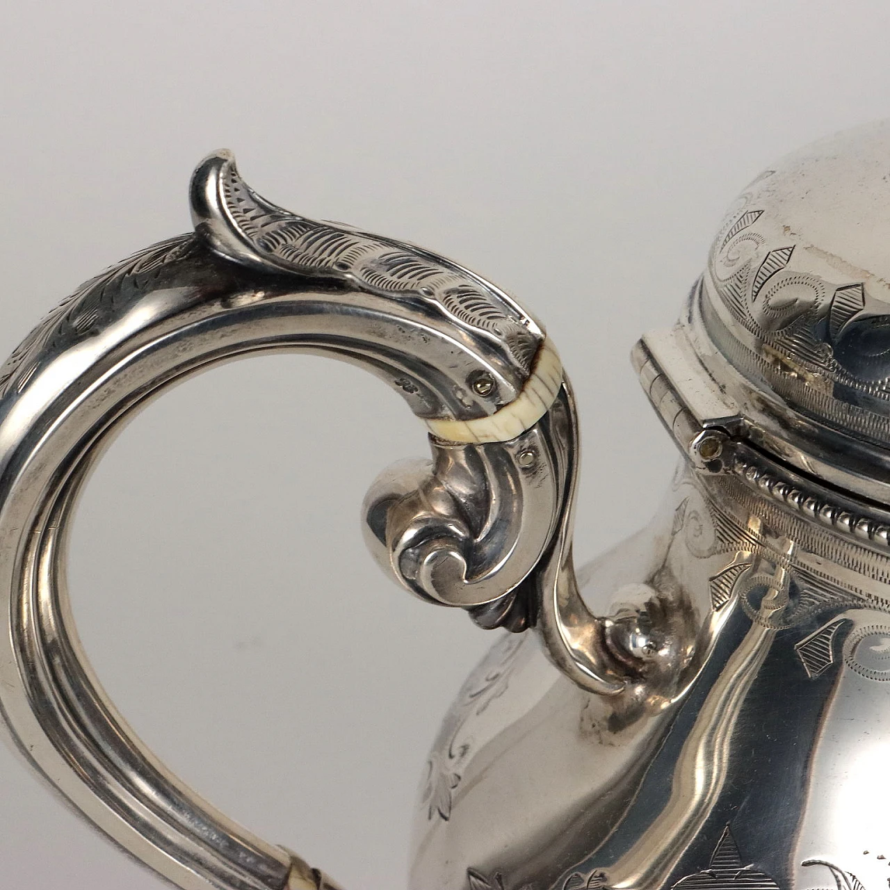 Tea and coffee service in 925 sterling silver by Martin Hall & Co, 1950s 10