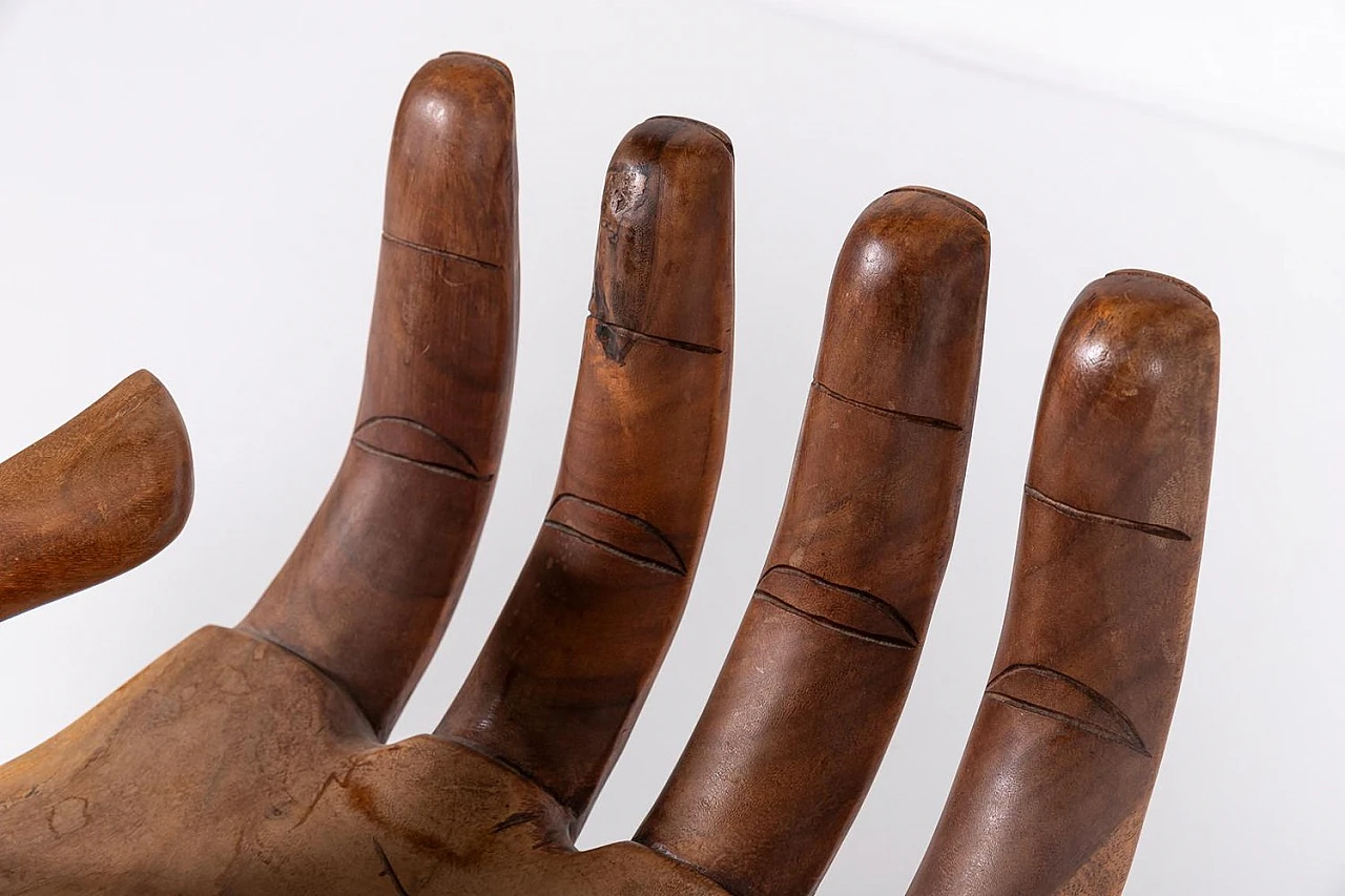 Hand-shaped carved wooden chair, 1980s 10