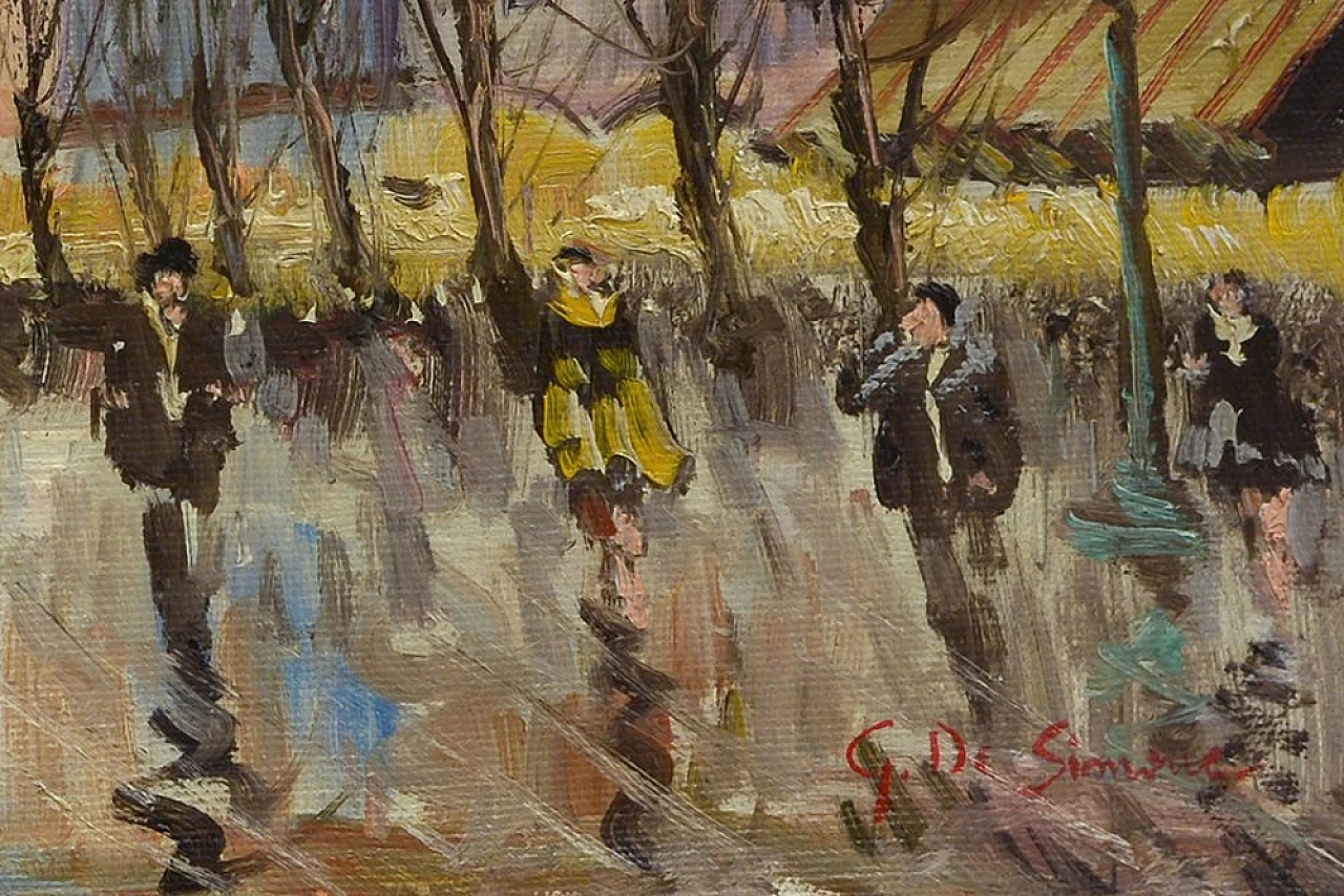 Old Paris di Giulio De Simone, olio su tela, anni '70 3