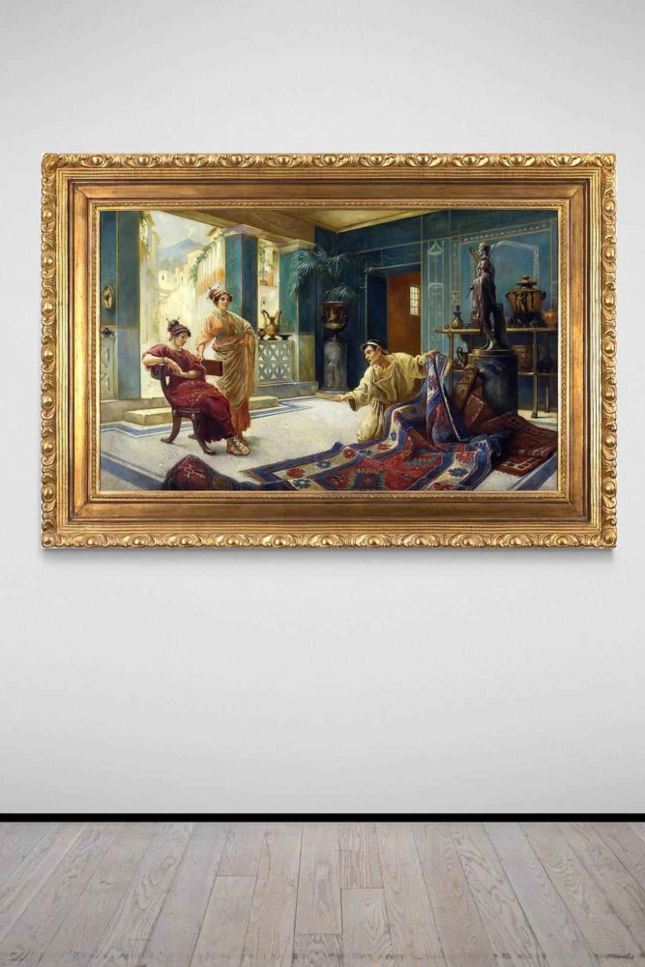 Carpet seller in Pompei by Angelo Granati, oil on canvas, 19th century 2